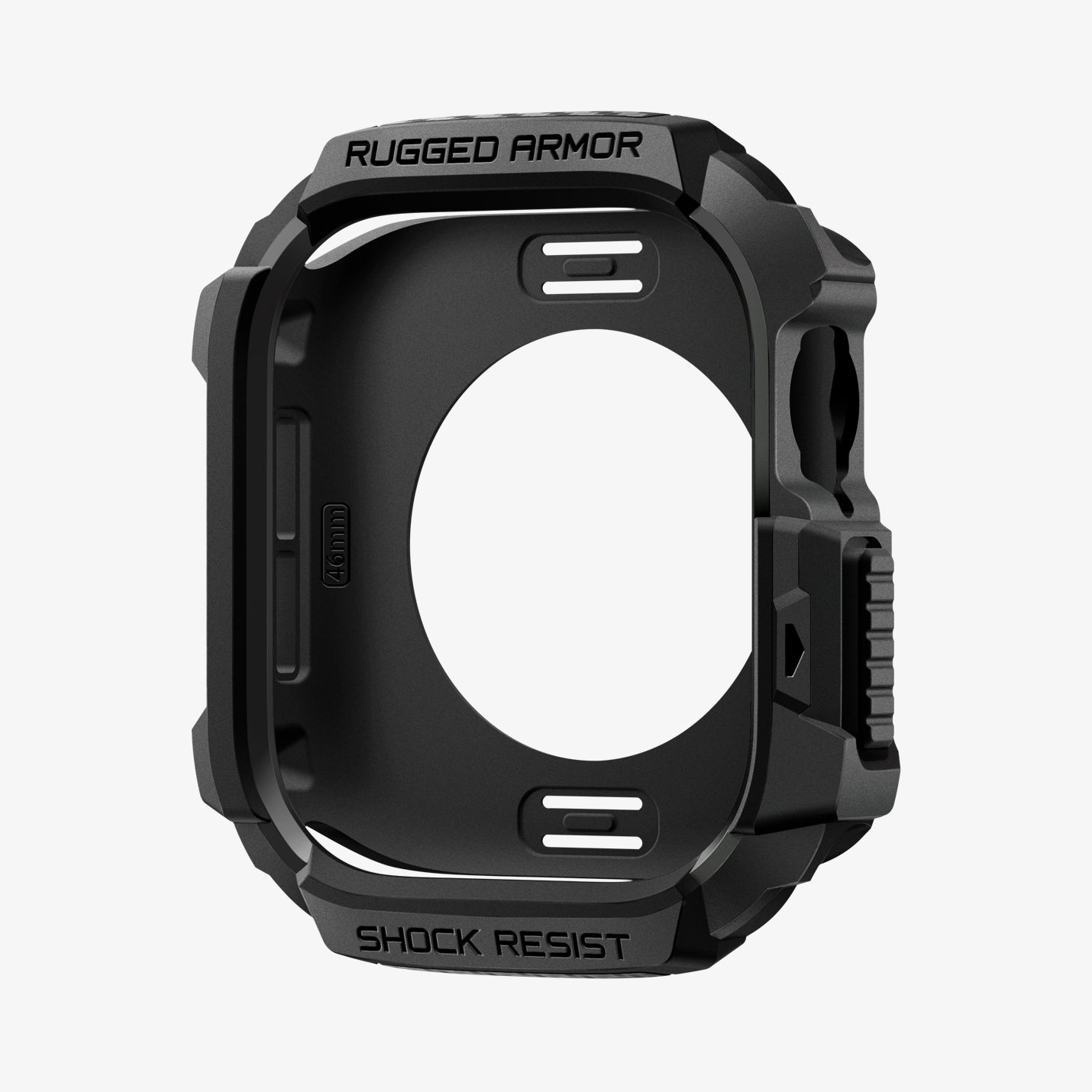 ACS10491 - Apple Watch 10/11 (42mm) Rugged Armor 2 in Matte Black showing the case without device