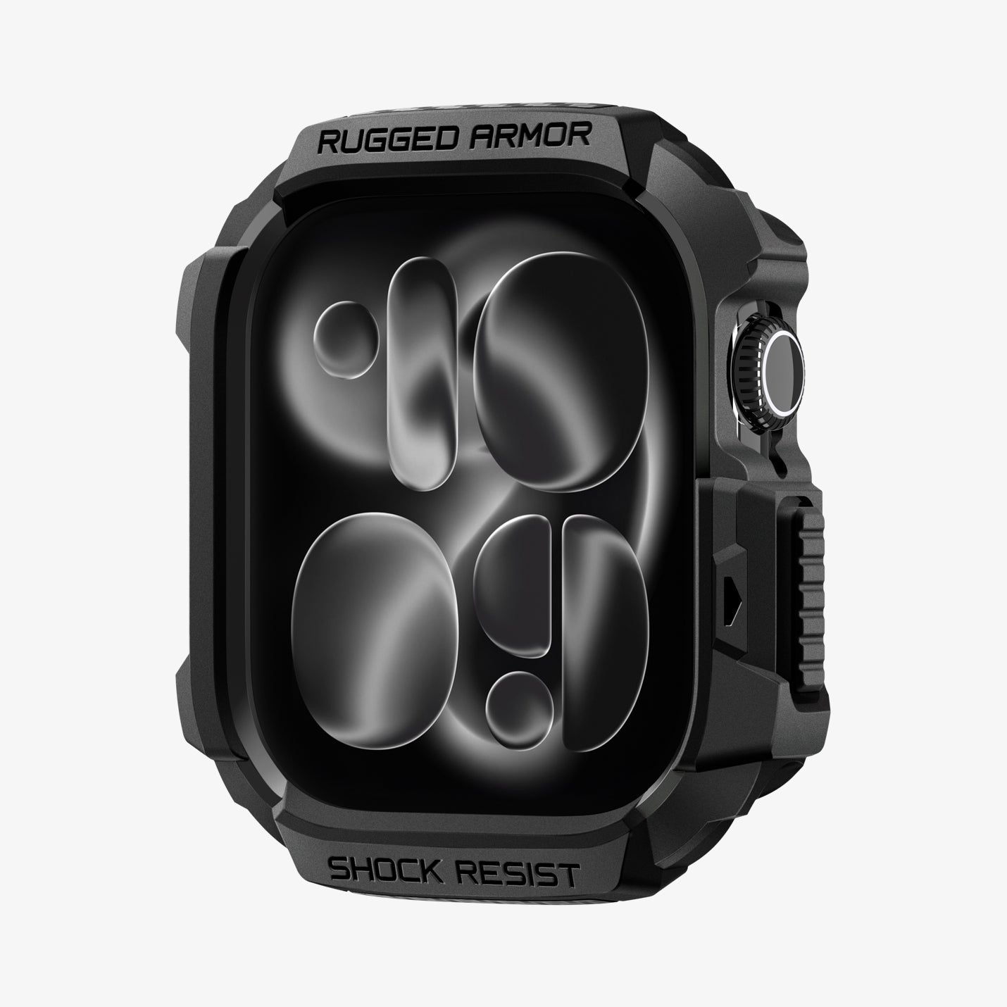 ACS10491 - Apple Watch 10/11 (42mm) Rugged Armor 2 in Matte Black showing the front