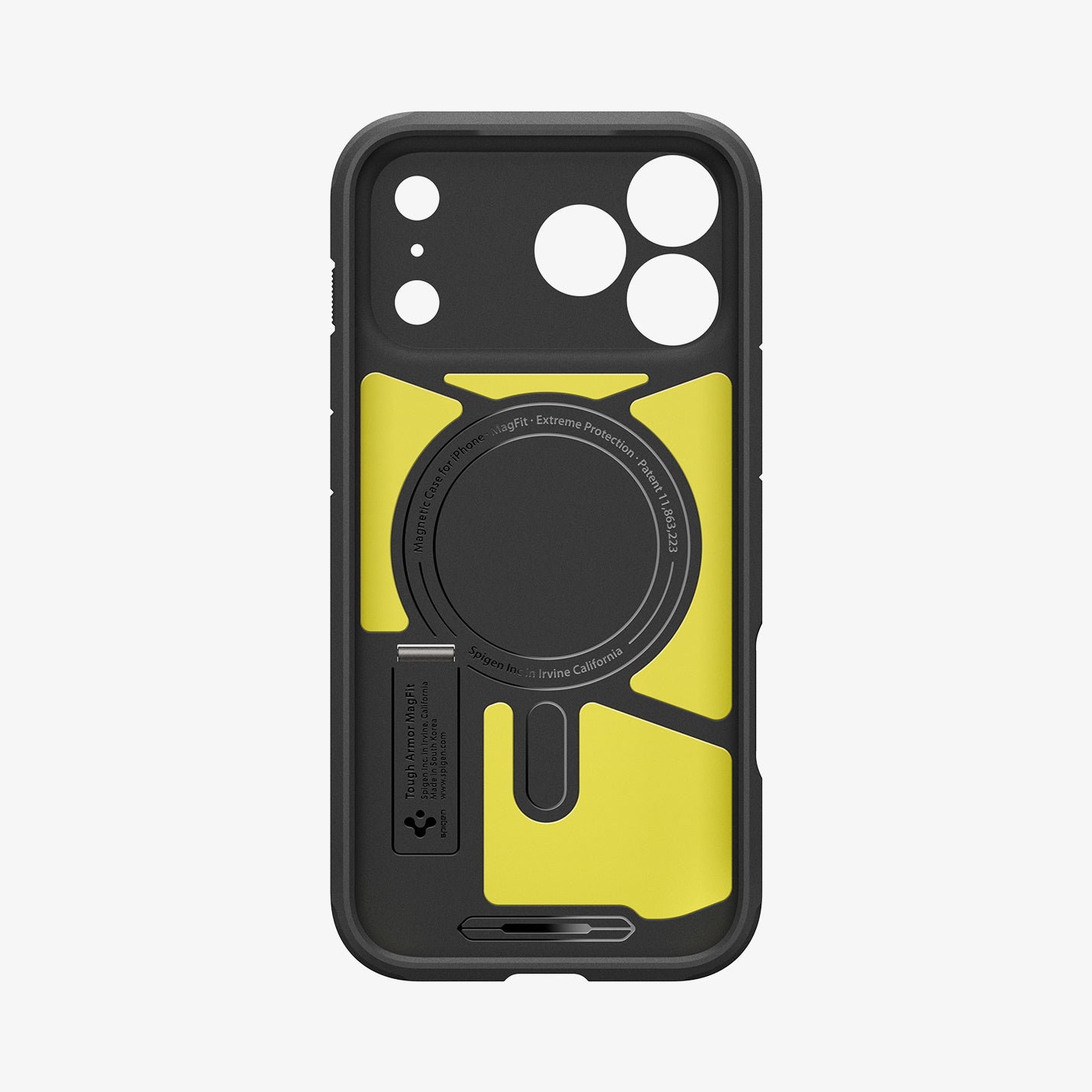 ACS09897 - iPhone 17 Pro Max Case Tough Armor T AI (MagFit) in black showing the inside of case
