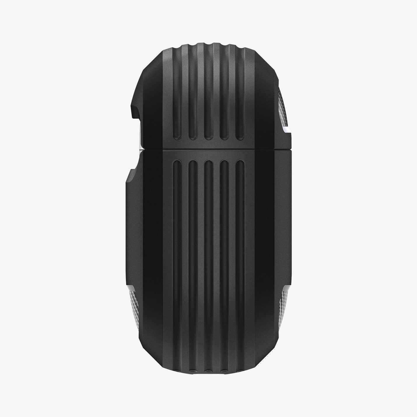 ACS09188 - AirPods 4 Pro Case Rugged Armor in Matte Black showing the side