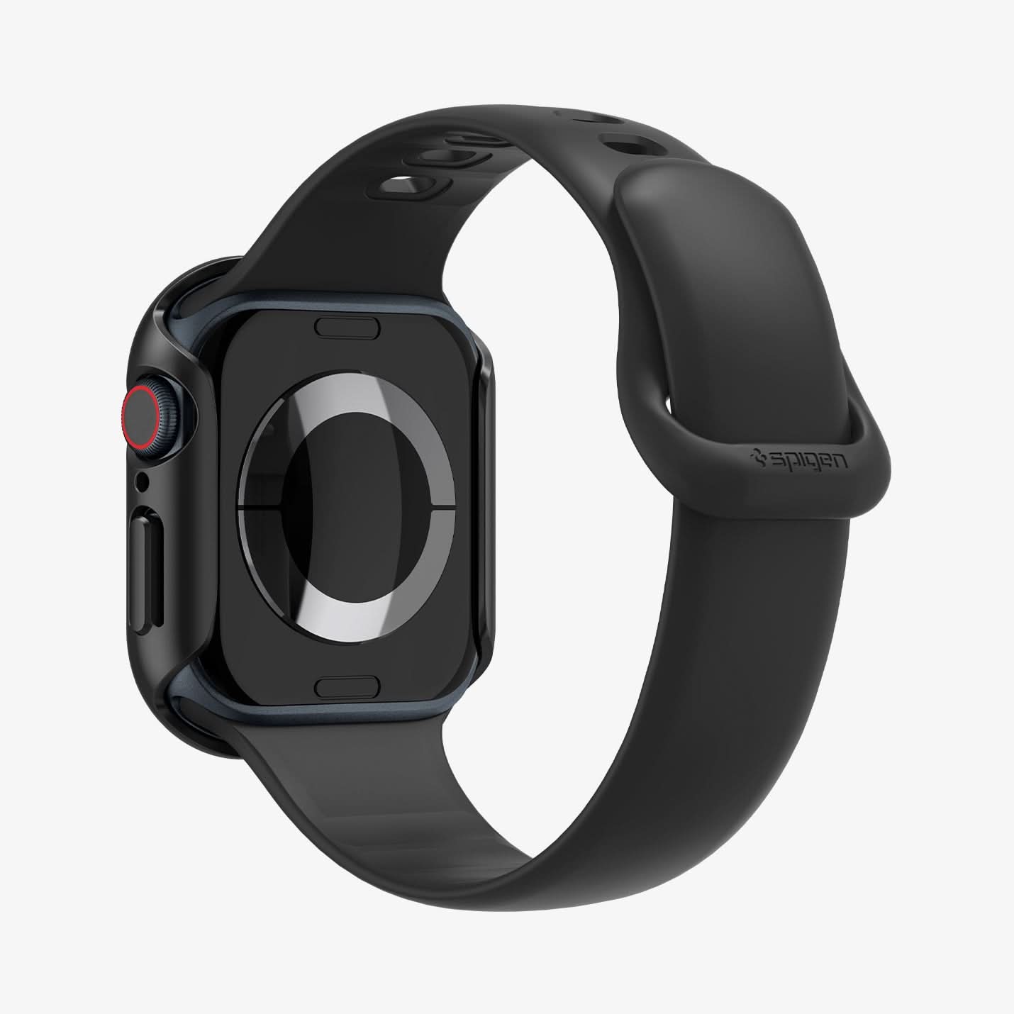 ACS08601 - Apple Watch 10 (46mm) Case Thin Fit in Black showing the back, partial side, inner and back