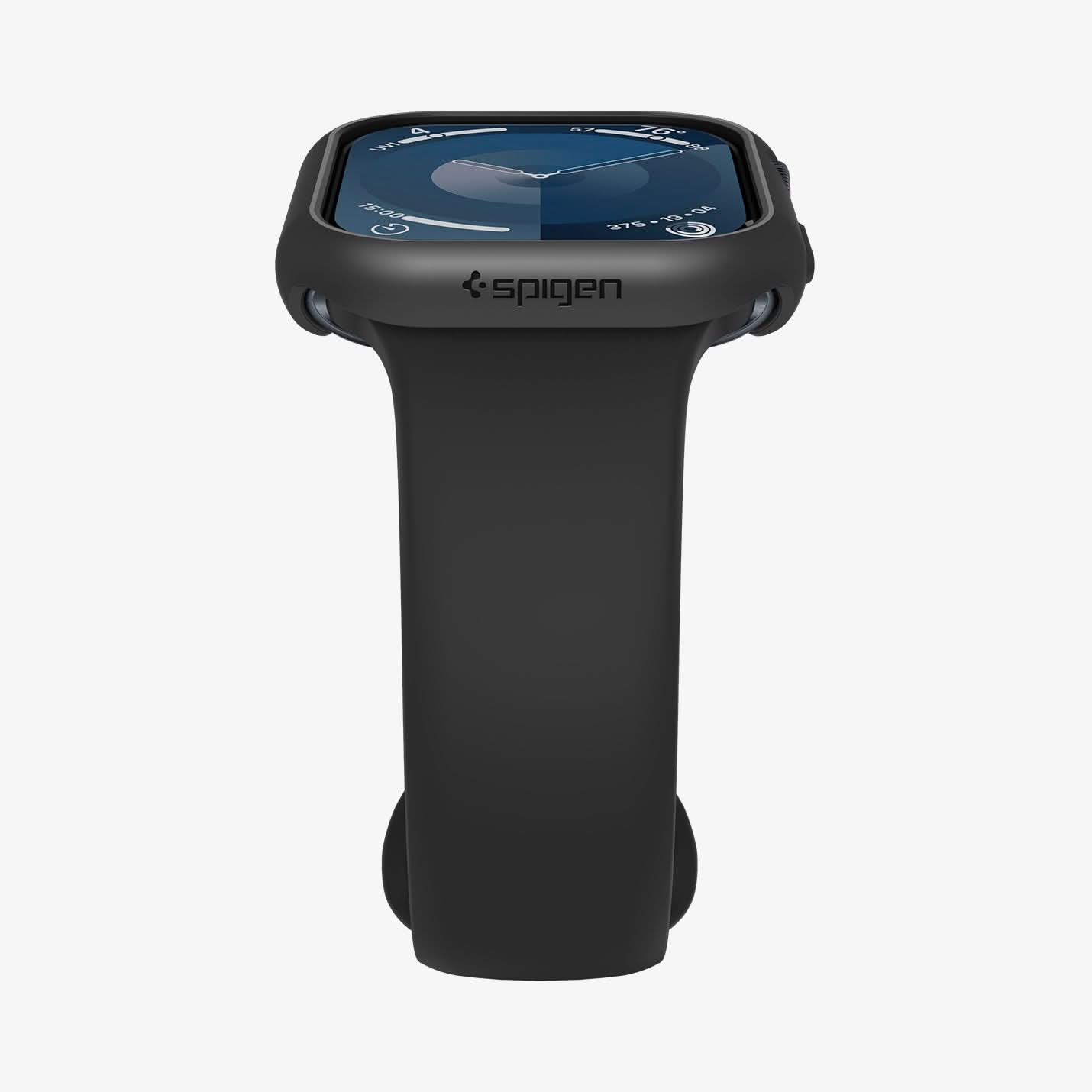 ACS08601 - Apple Watch 10 (46mm) Case Thin Fit in Black showing the partial front and side