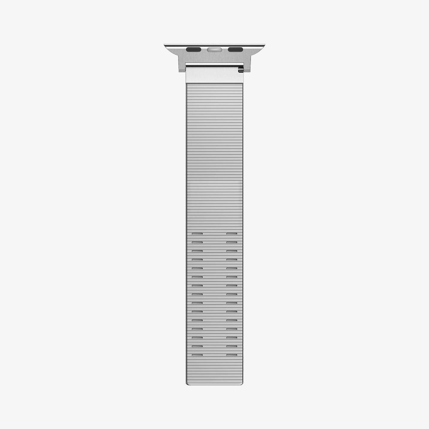 AMP07224 - Apple Watch (41mm) Sleek Link in Silver showing the front of a strap