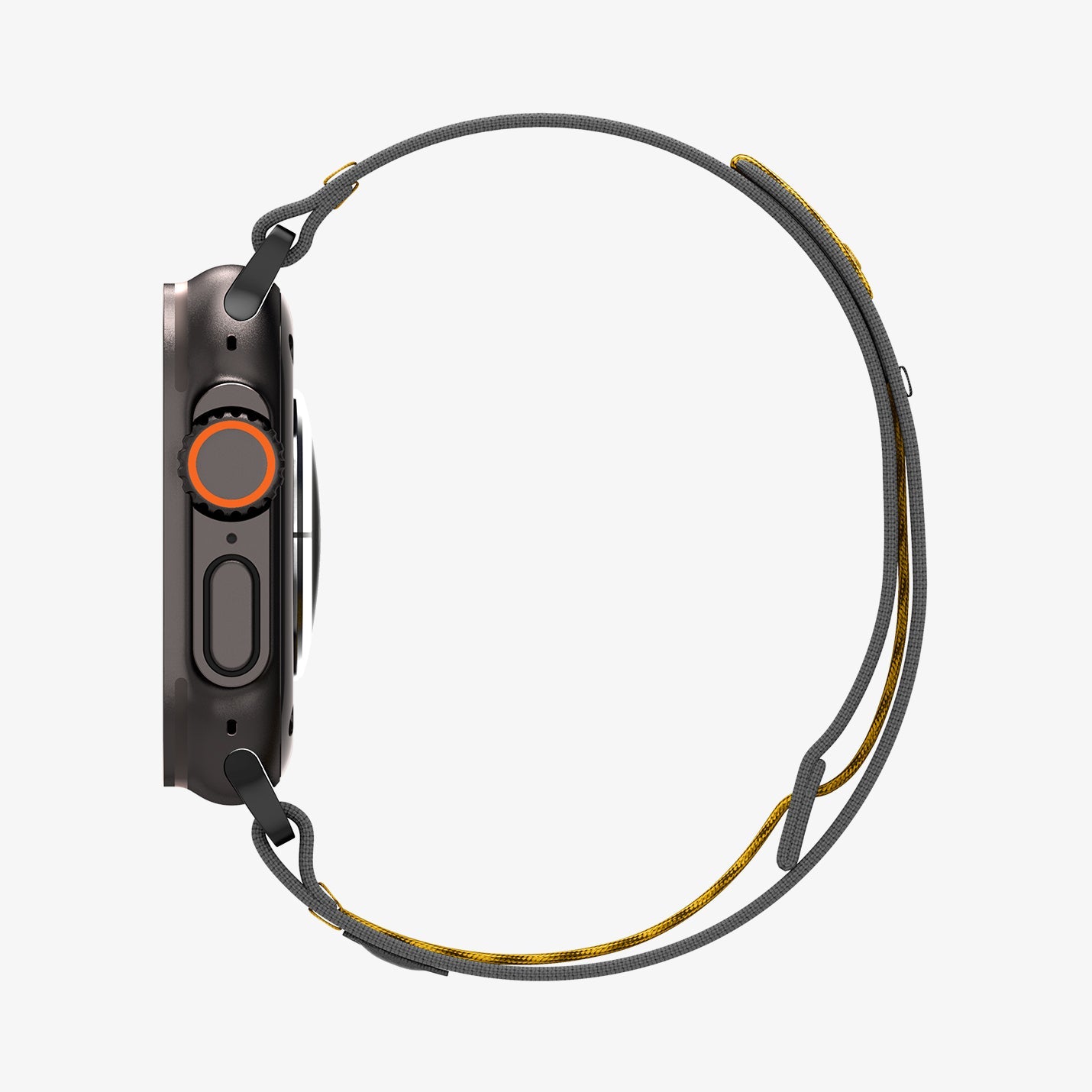 AMP09033 - Apple Watch 10 (46mm) Athlex Air in Active Black showing the side