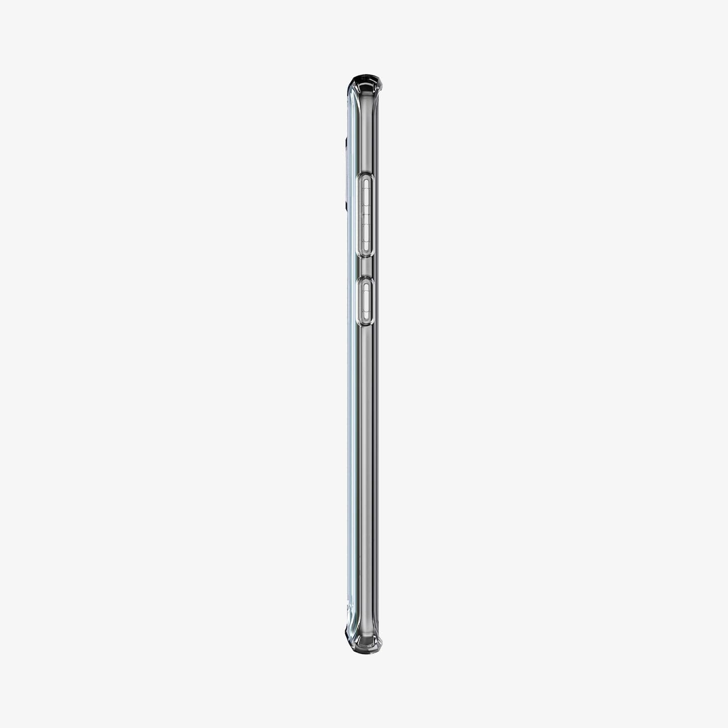 606CS25766 - Galaxy S10 Plus Ultra Hybrid Case in crystal clear showing the side