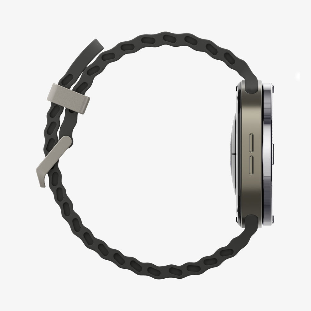 ACS10009 - Galaxy Watch 8 44mm Bezel Tune in sliver showing the side