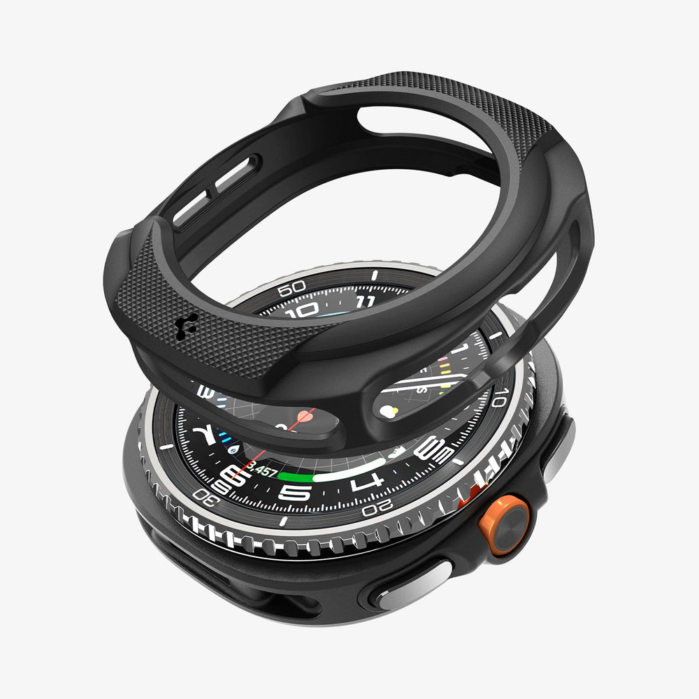 ACS09841 - Galaxy Watch 8 46mm Liquid Air showing the case hovering in front of watch face
