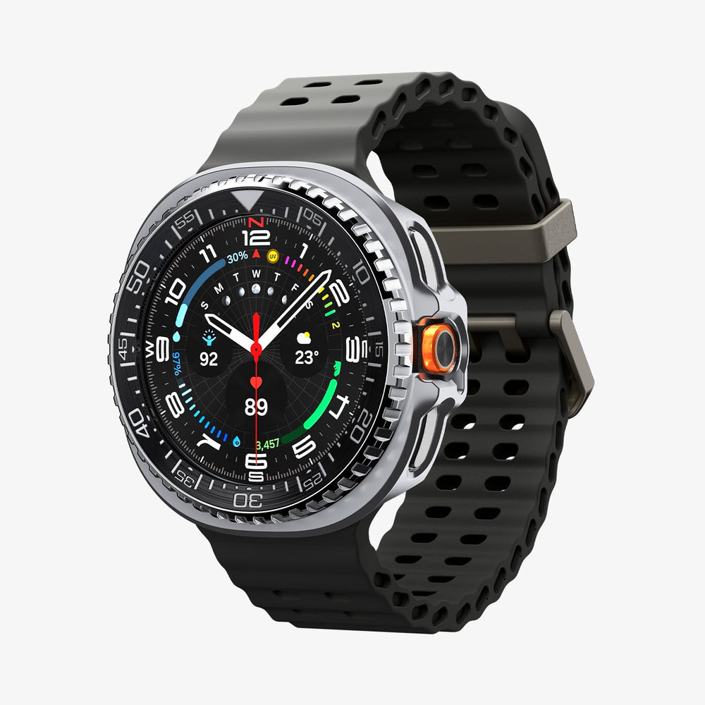ACS10016 - Galaxy Watch 8 Bezel Tune Pro in black showing the front and partial side
