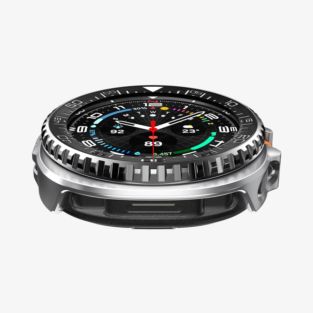 ACS10016 - Galaxy Watch 8 Bezel Tune Pro in black showing the front and side of watch face