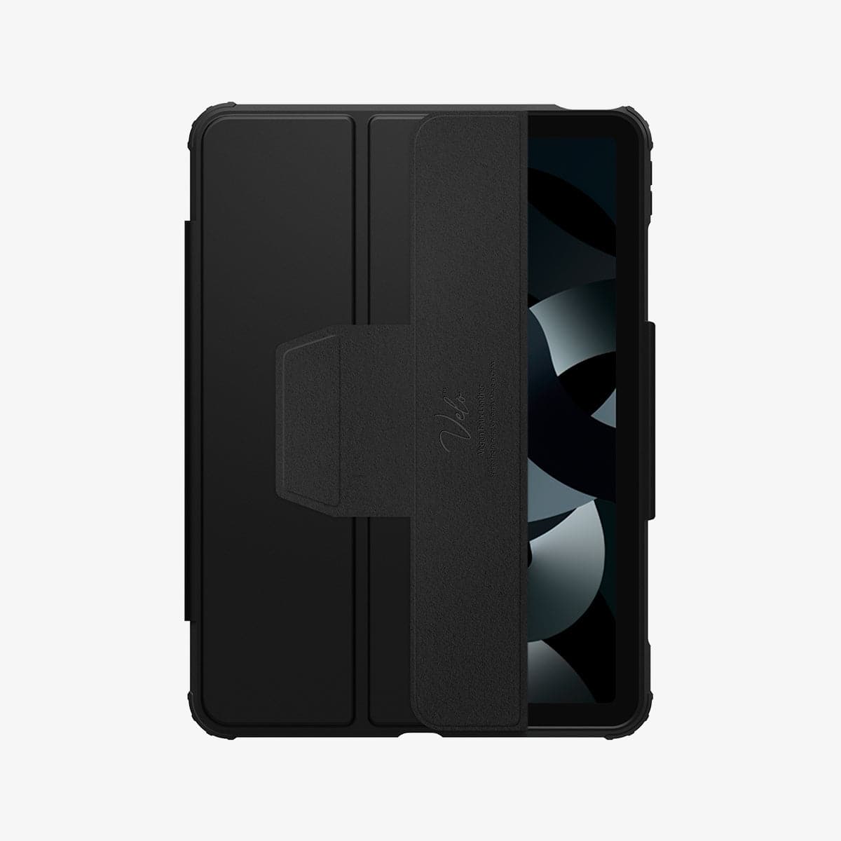 ACS05281 - iPad Air 10.9" (2022 / 2020) Case Ultra Hybrid Pro in black showing the front with cover slightly open