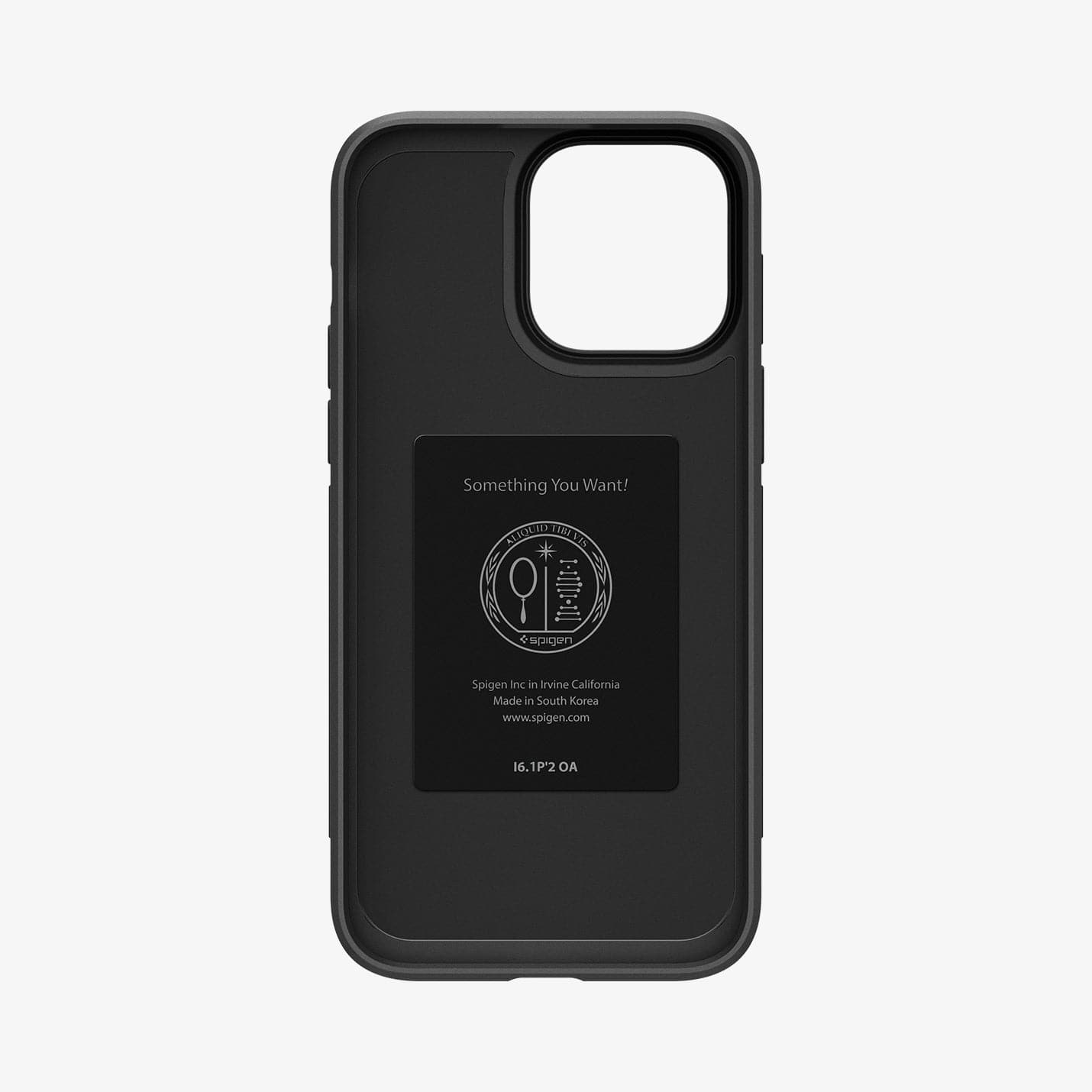 ACS04998 - iPhone 14 Pro Case Cryo Armor in matte black showing the inside of case