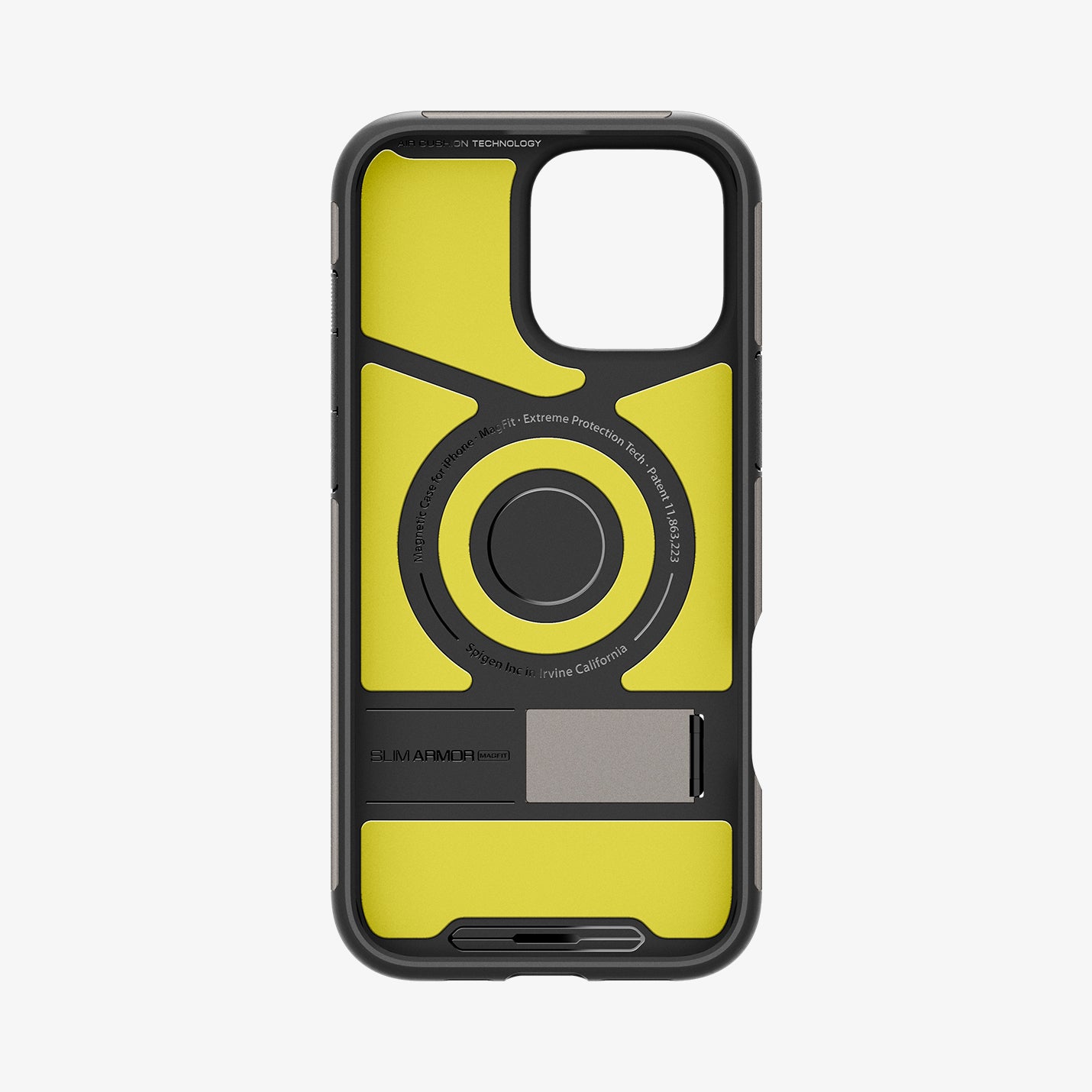 ACS08033 - iPhone 16 Pro Max Case Slim Armor (MagFit) in Gunmetal showing the inner case