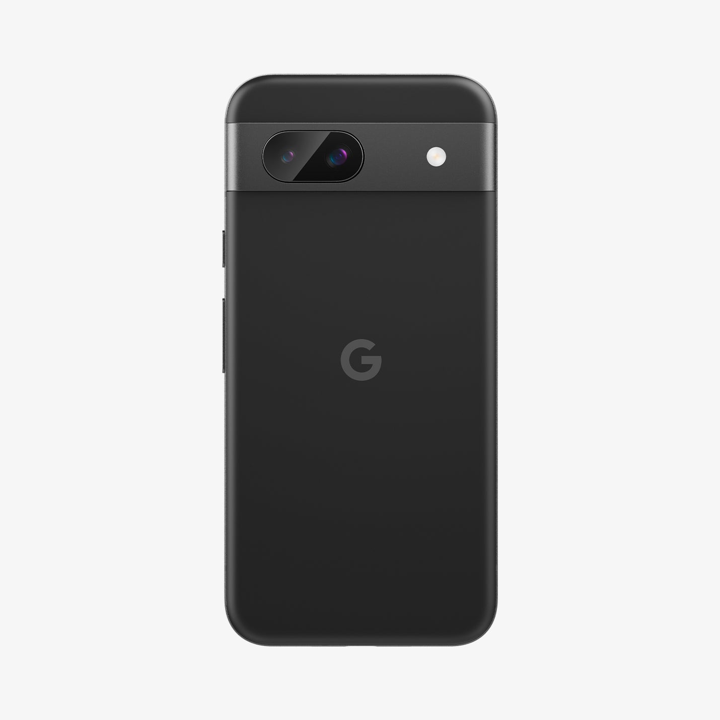 AGL07465 - Pixel 8a Optik EZ Fit Lens Protector in Crystal Clear showing the back of the device with the lens protector installed