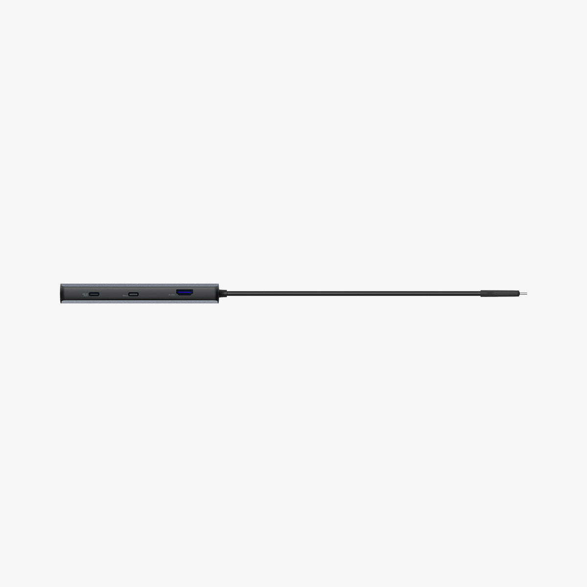 ACA06193 - ArcDock Pro Multi Hub 6-in-1 PD2302 in Space Gray showing the side of a hub with a straight cable wire