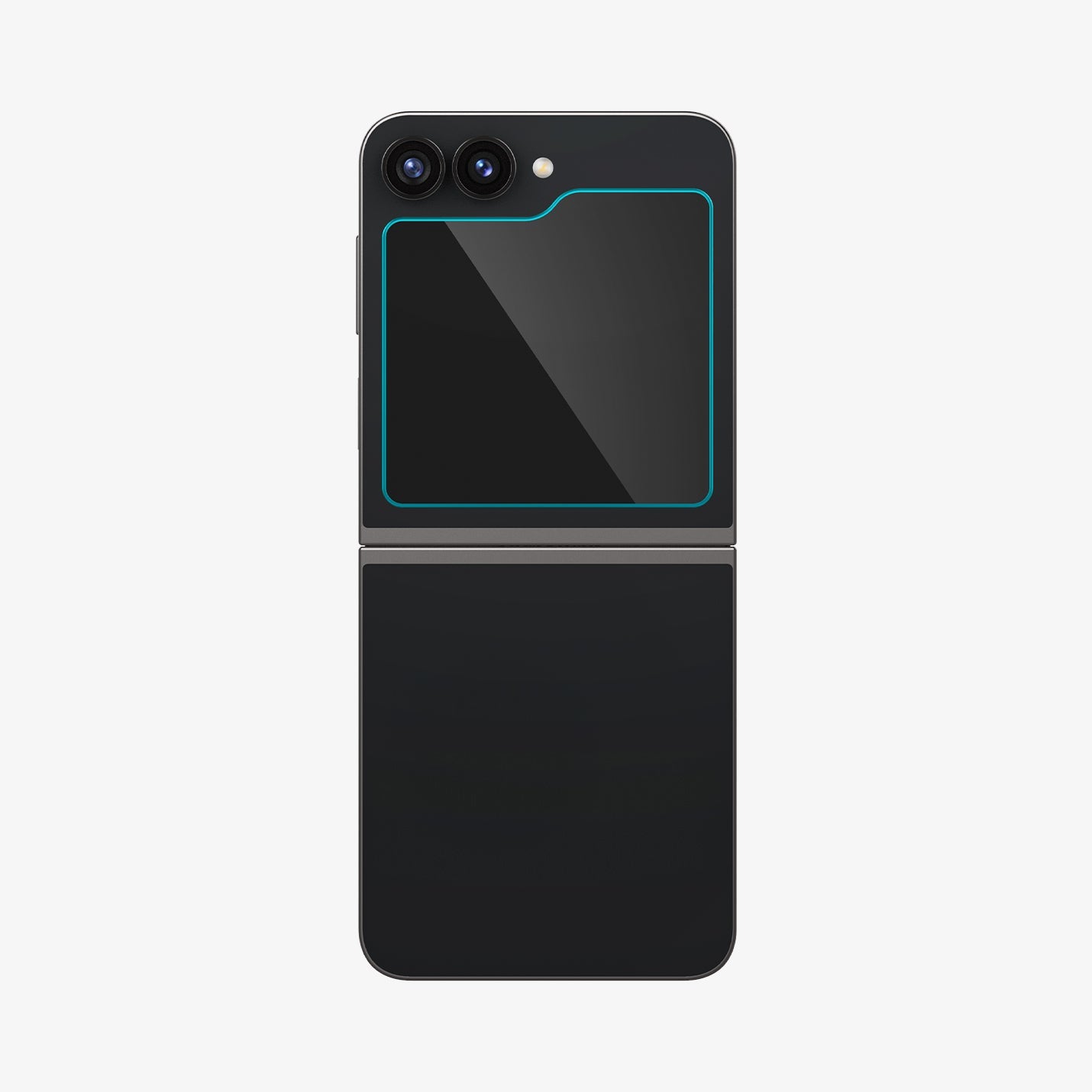 AGL07972 - Galaxy Z Flip 7 FE GLAS.tR EZ Fit showing the back with the installed screen protector