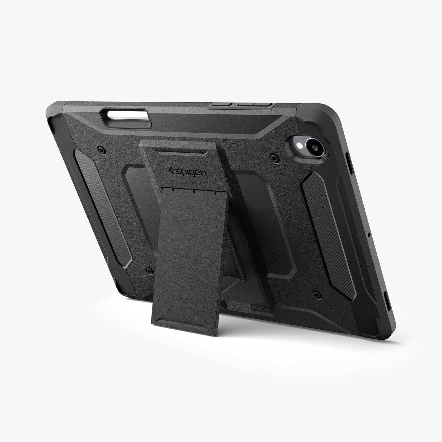 ACS10211 - Galaxy Tab S11 Series Tough Armor Pro showing the back with device propped up by built in kickstand