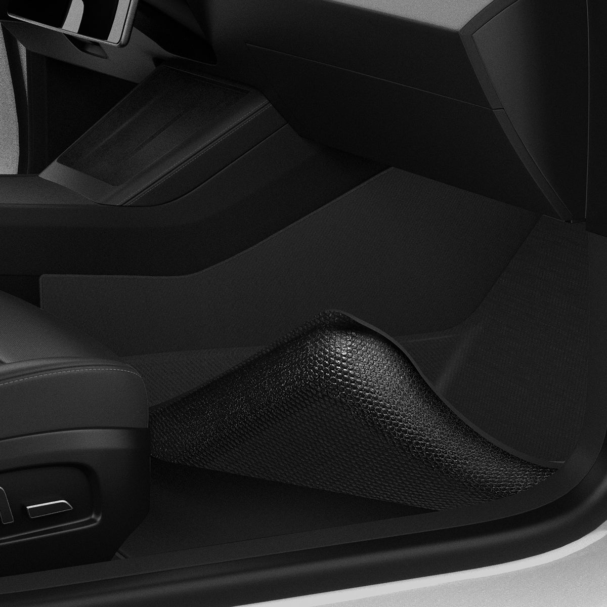 ACP07578 - Tesla Model 3 Highland WeatherBloc Floor Mat TLF-3H in Black showing the inner of the floor mat