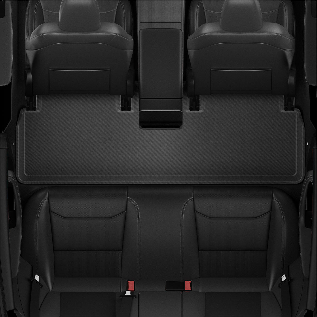 ACP07578 - Tesla Model 3 Highland WeatherBloc Floor Mat TLF-3H in Black showing the top view of the passengers seat