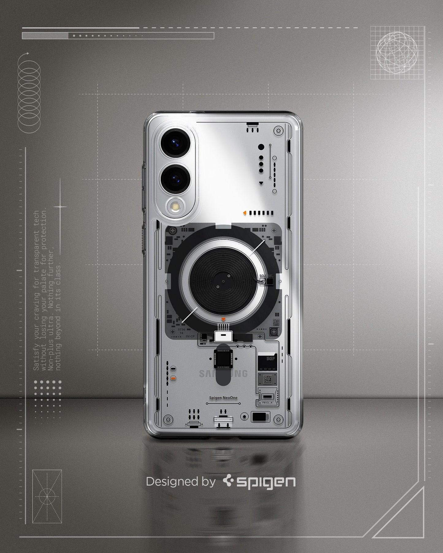ACS09416 - Galaxy S25 Edge Case Ultra Hybrid Neo One showing the back
