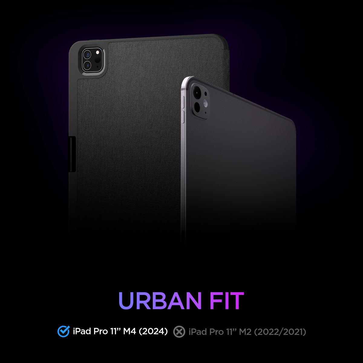 ACS07020 - Urban Fit. Compatible with iPad Pro 11" M4 (2024). Not compatible with iPad Pro 11" M2 (2022/2021).