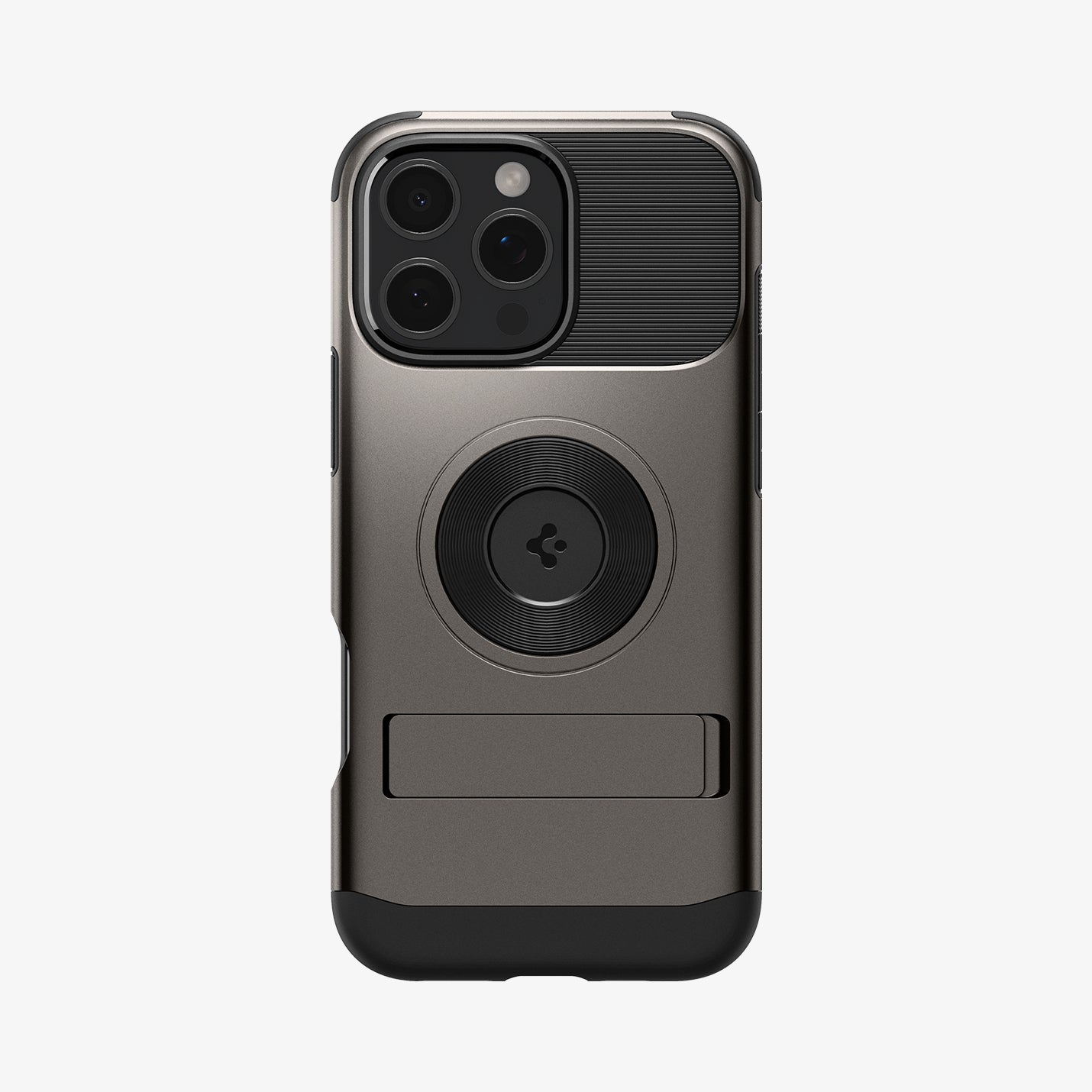 ACS08033 - iPhone 16 Pro Max Case Slim Armor (MagFit) in Gunmetal showing the back