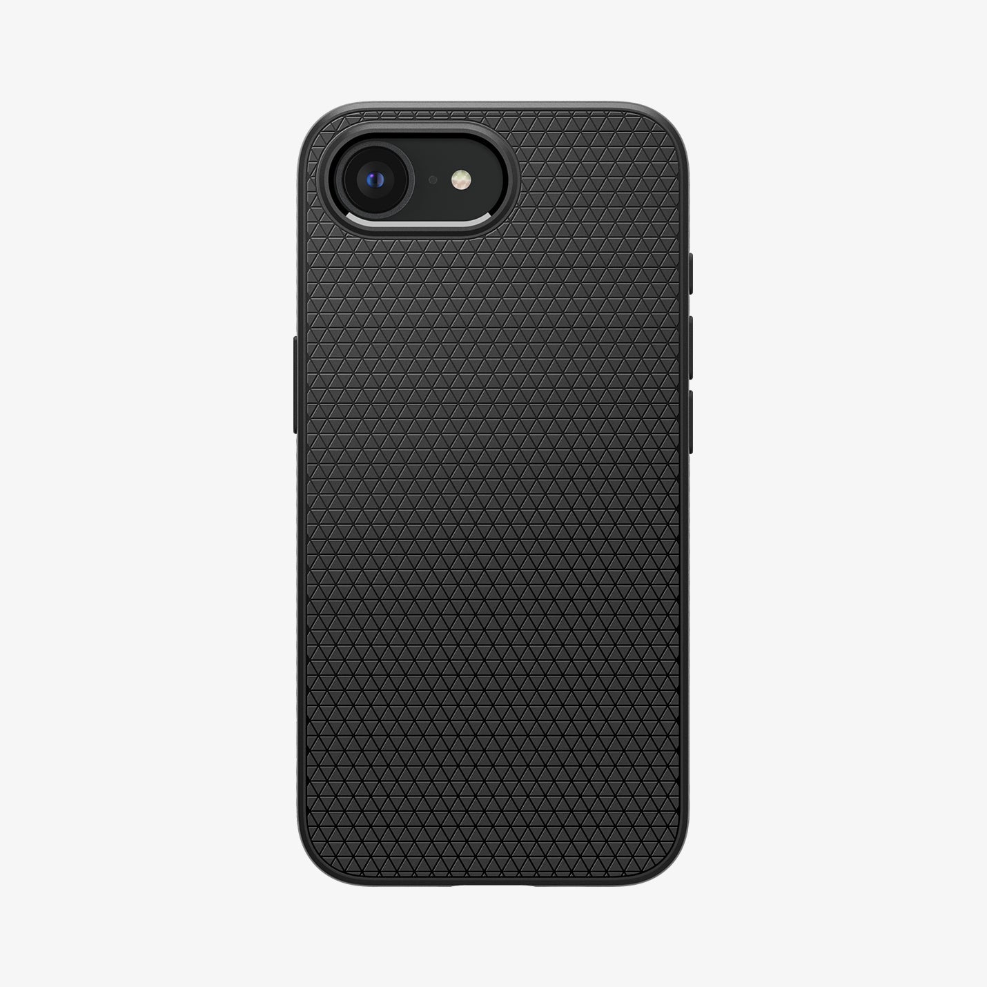 ACS09161 - iPhone 16e Case Liquid Air in Matte Black showing the back