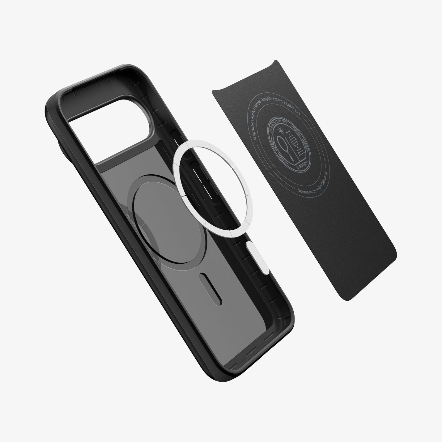 ACS09722 - GajPXL Thin Fit (MagFit) in black showing the inside magnet ring layers