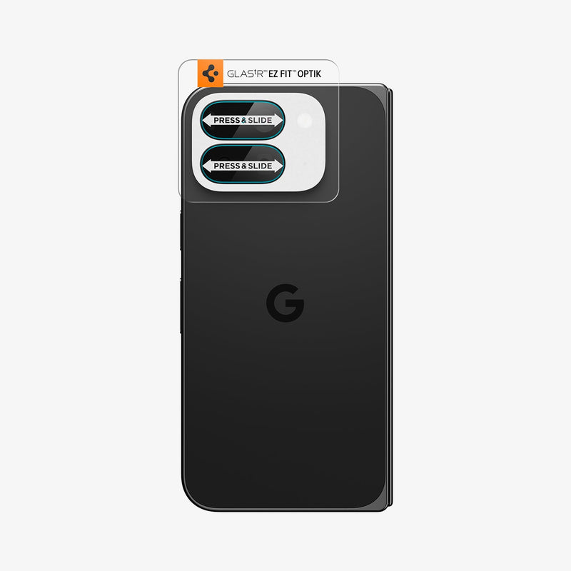 AGL09664 - GajPFD Optik EZ Fit Lens Protector showing the installation tray attached to the device