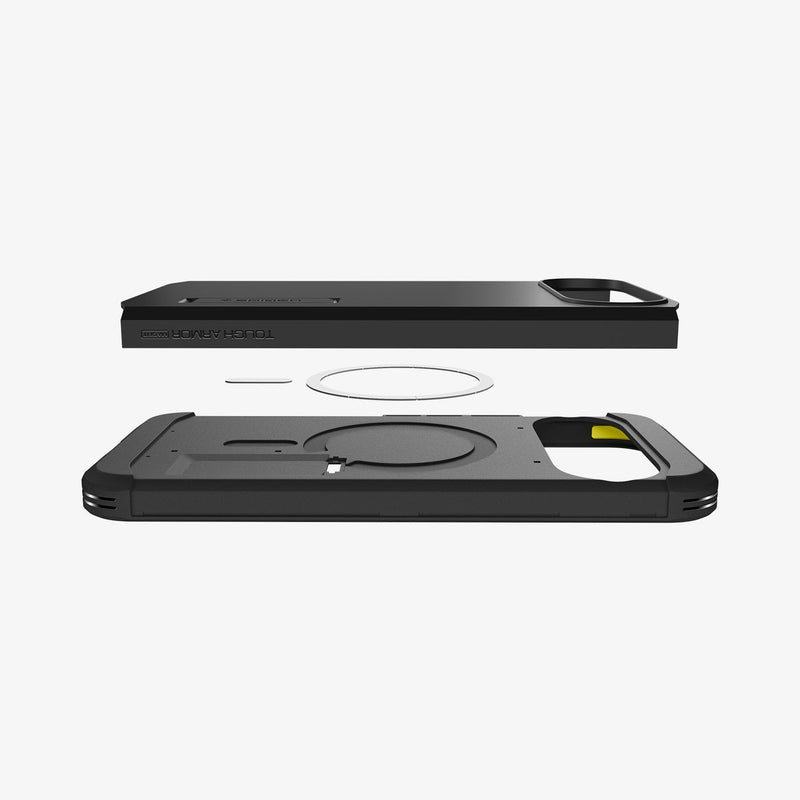 ACS09728 - Pixel 10 Pro XL Tough Armor AI (MagFit) in black showing the multiple layers of case with device