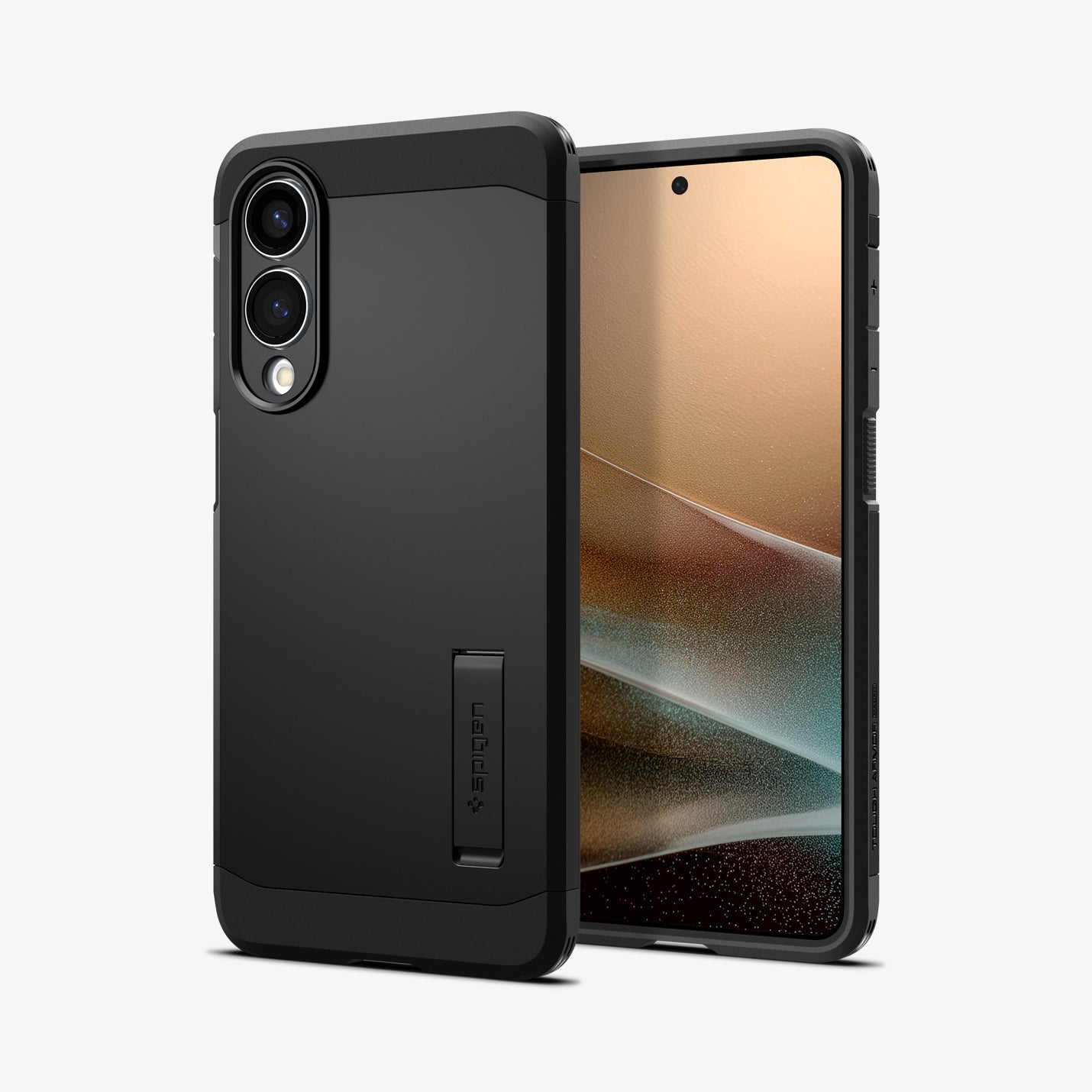 ACS09422 - Galaxy S25 Edge Case Tough Armor AI (MagFit) in Black showing the back, partial front and sides