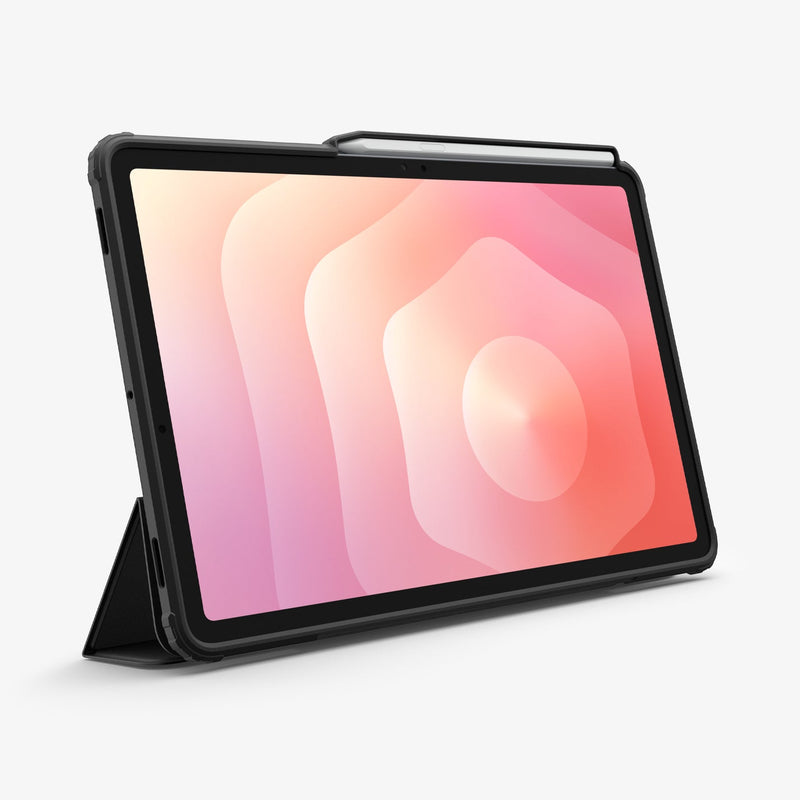 ACS10212 - Galaxy Tab S11 Series Ultra Hybrid Pro in Black showing the front with device propped up by built in kickstand