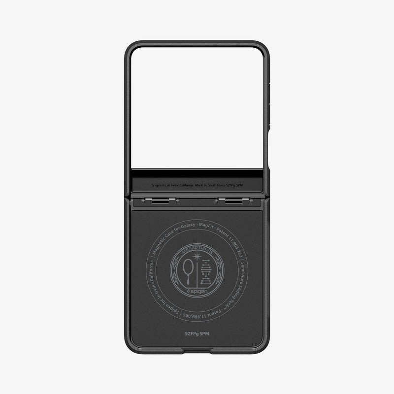 ACS09558 - Galaxy Z Flip 7 Case Slim Armor Pro (MagFit) in black showing the inside of case