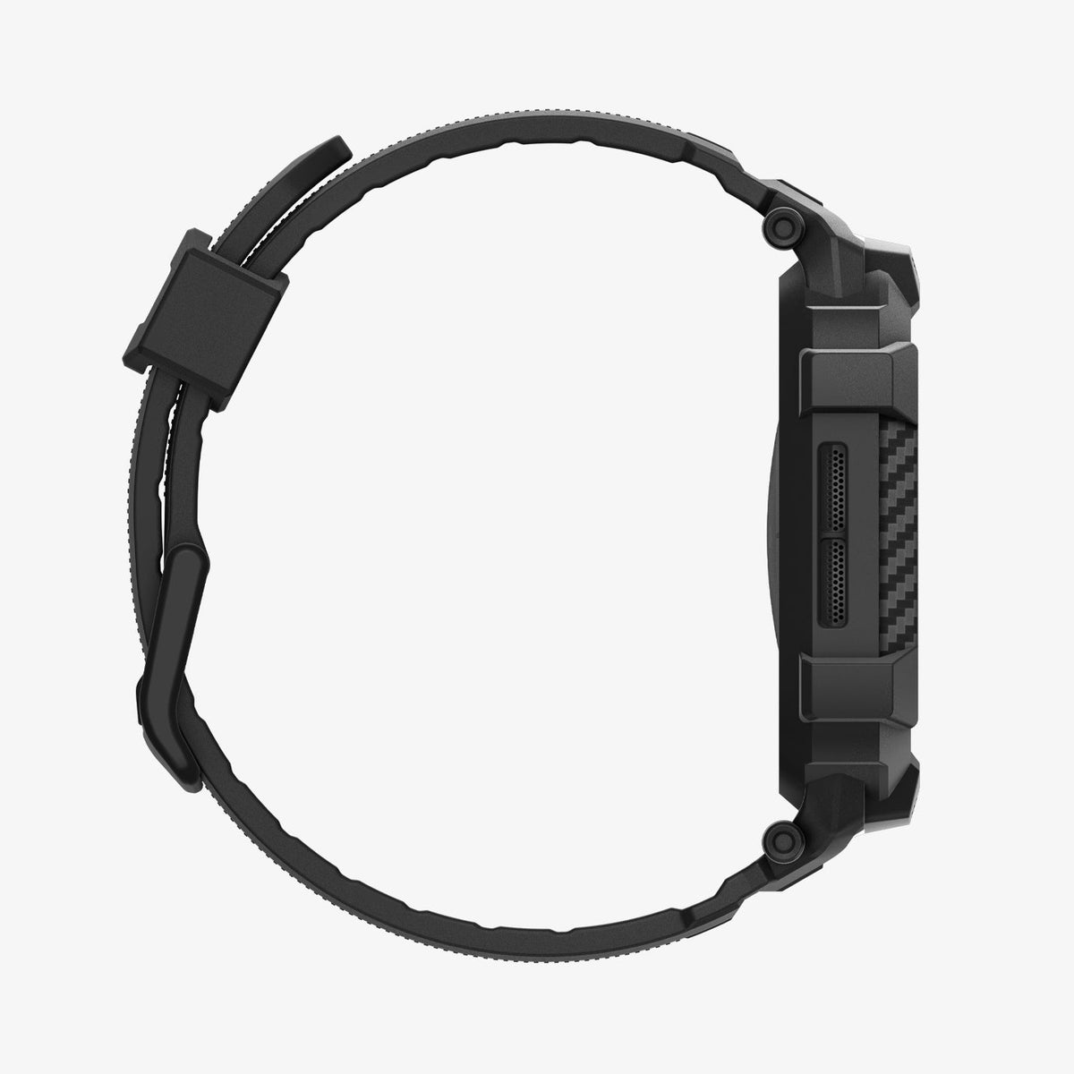 ACS10503 - Apple Watch 10/11 (46mm) Rugged Armor Pro 2 in Matte Black showing the side