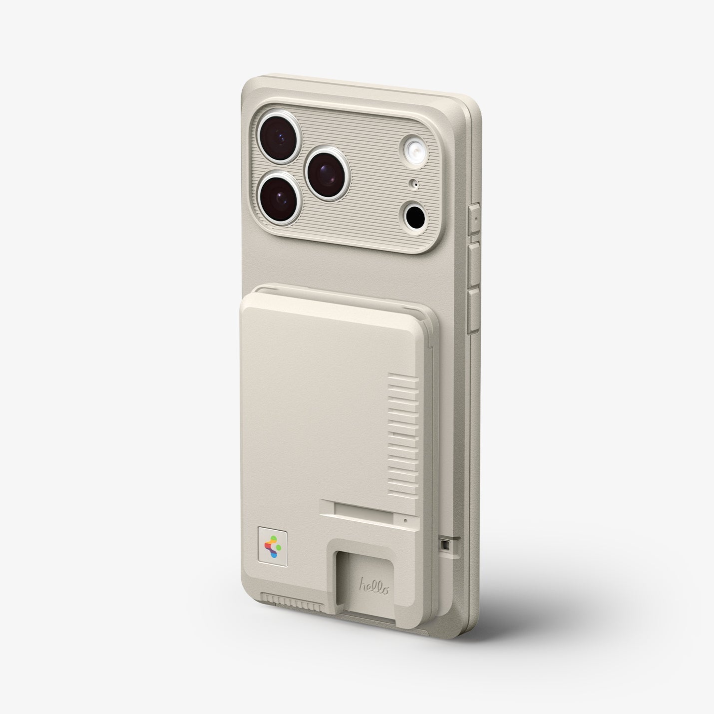 AFA10949 - Classic LS Card Holder (Mag Fit) in Stone showing the side