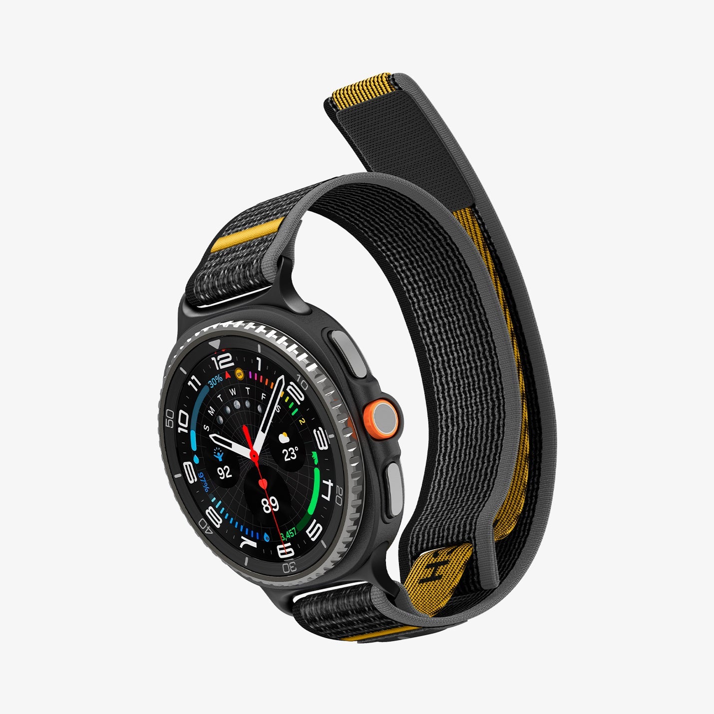 AMP10111 - Galaxy Watch 8 Series Athlex Air in Active Black showing the front and partial inside of band