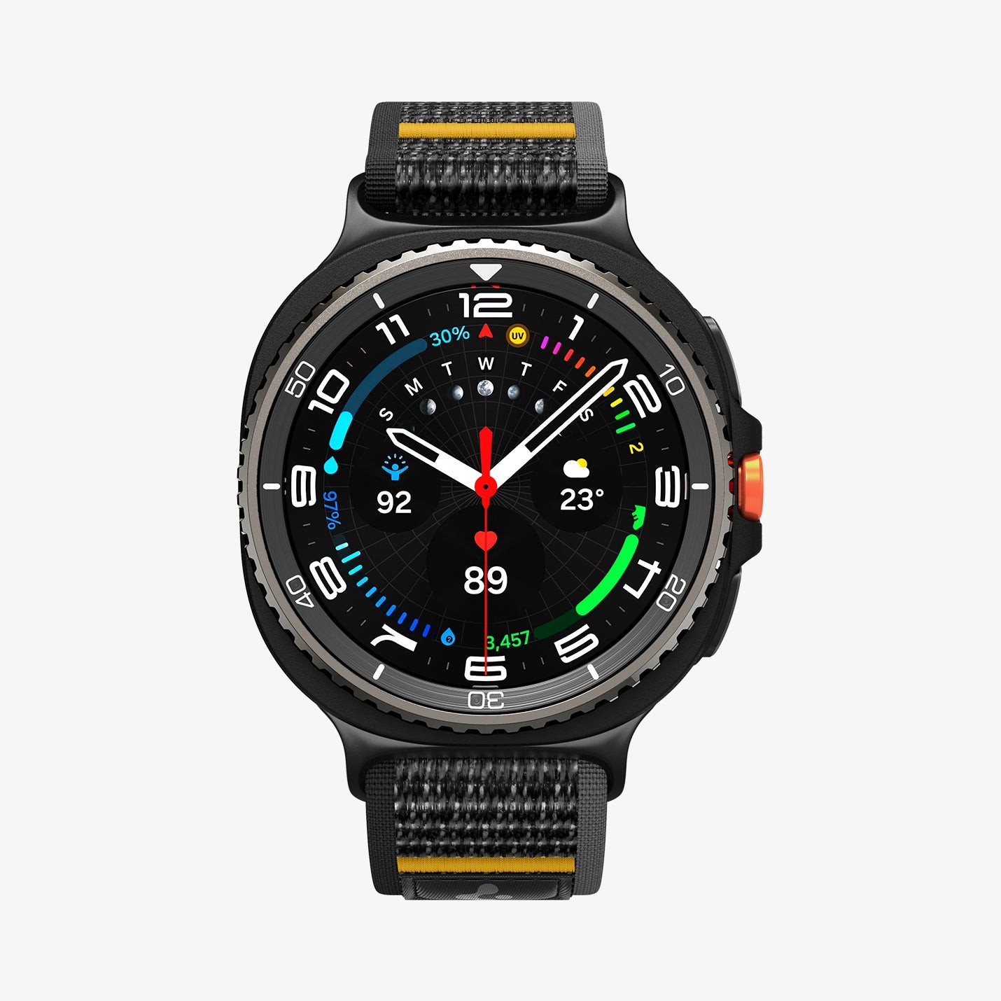 AMP10111 - Galaxy Watch 9 Series - Athlex Air in Active Black showing the front