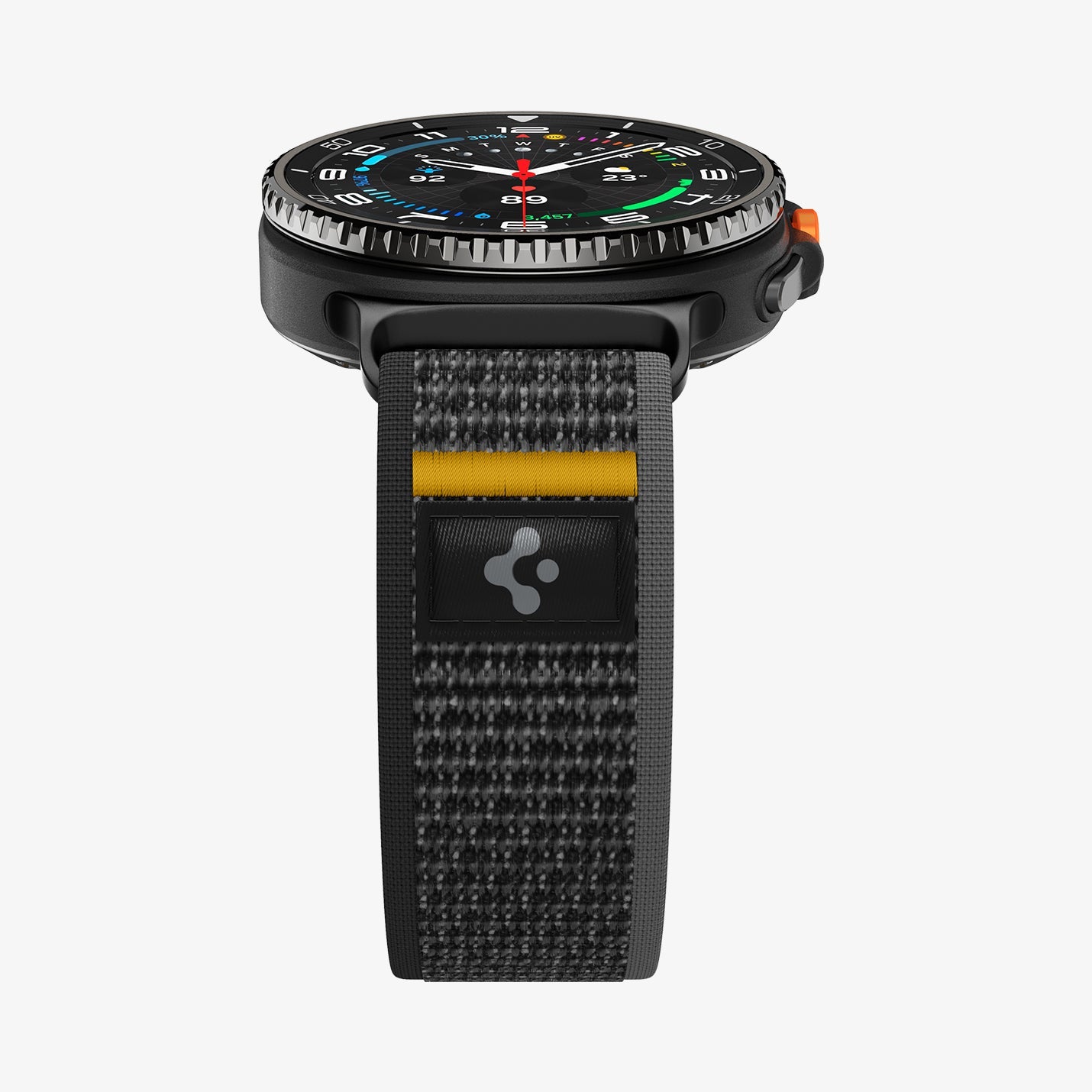 AMP10111 - Galaxy Watch 9 Series - Athlex Air in Active Black showing the bottom and partial front