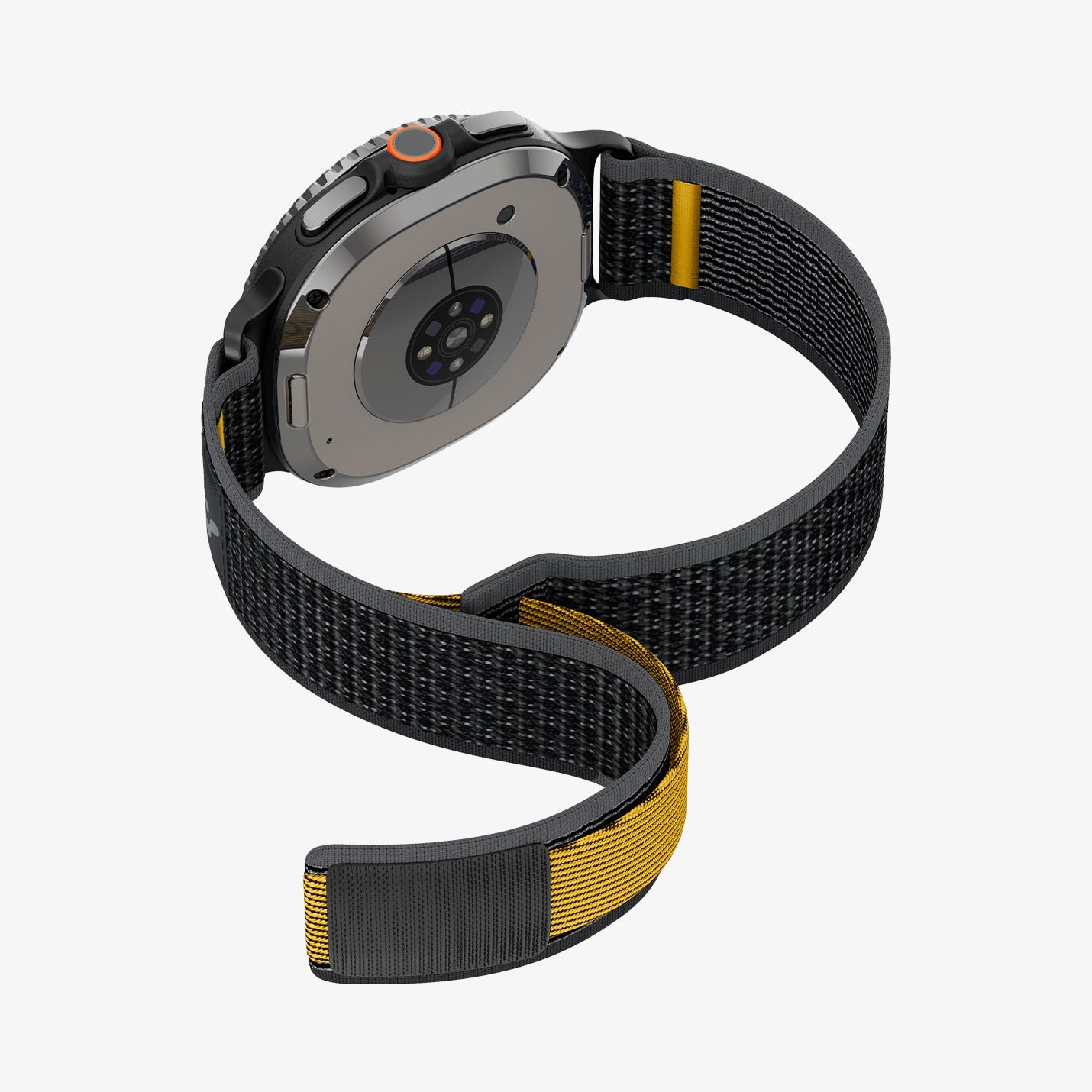 AMP10111 - Galaxy Watch 9 Series - Athlex Air in Active Black showing the back, partial sides, inner side and bottom