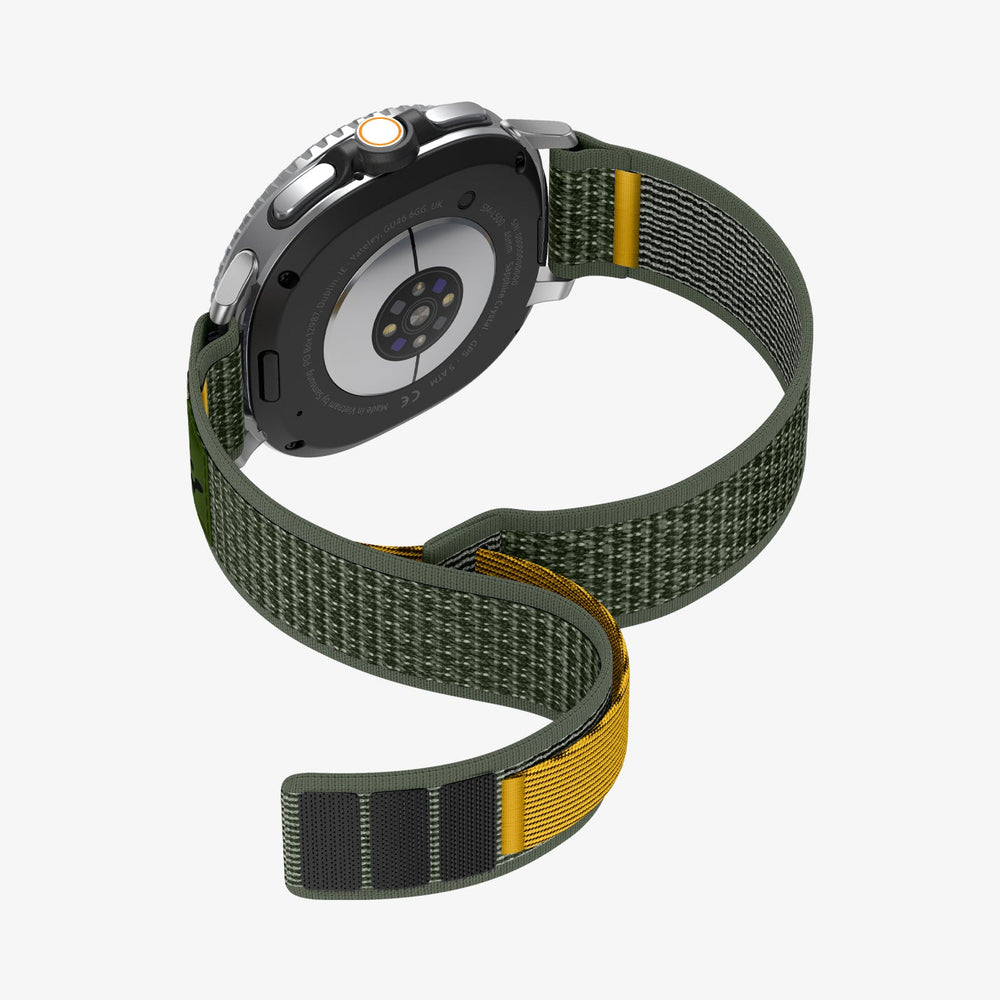 AMP10113 - Galaxy Watch 9 Series - Athlex Air in Active Green showing the back, partial sides, inner side and bottom