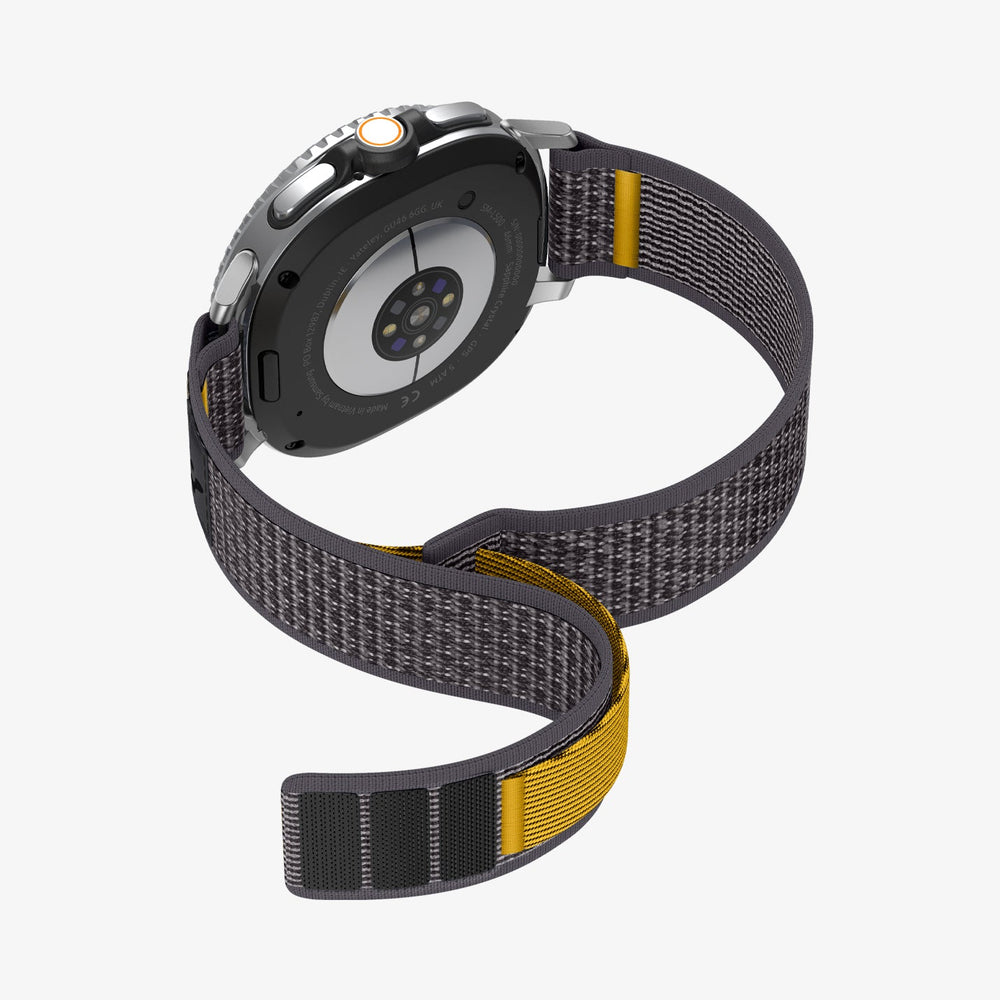 AMP10112 - Galaxy Watch 9 Series - Athlex Air in Active Gray showing the back, partial sides, inner side and bottom