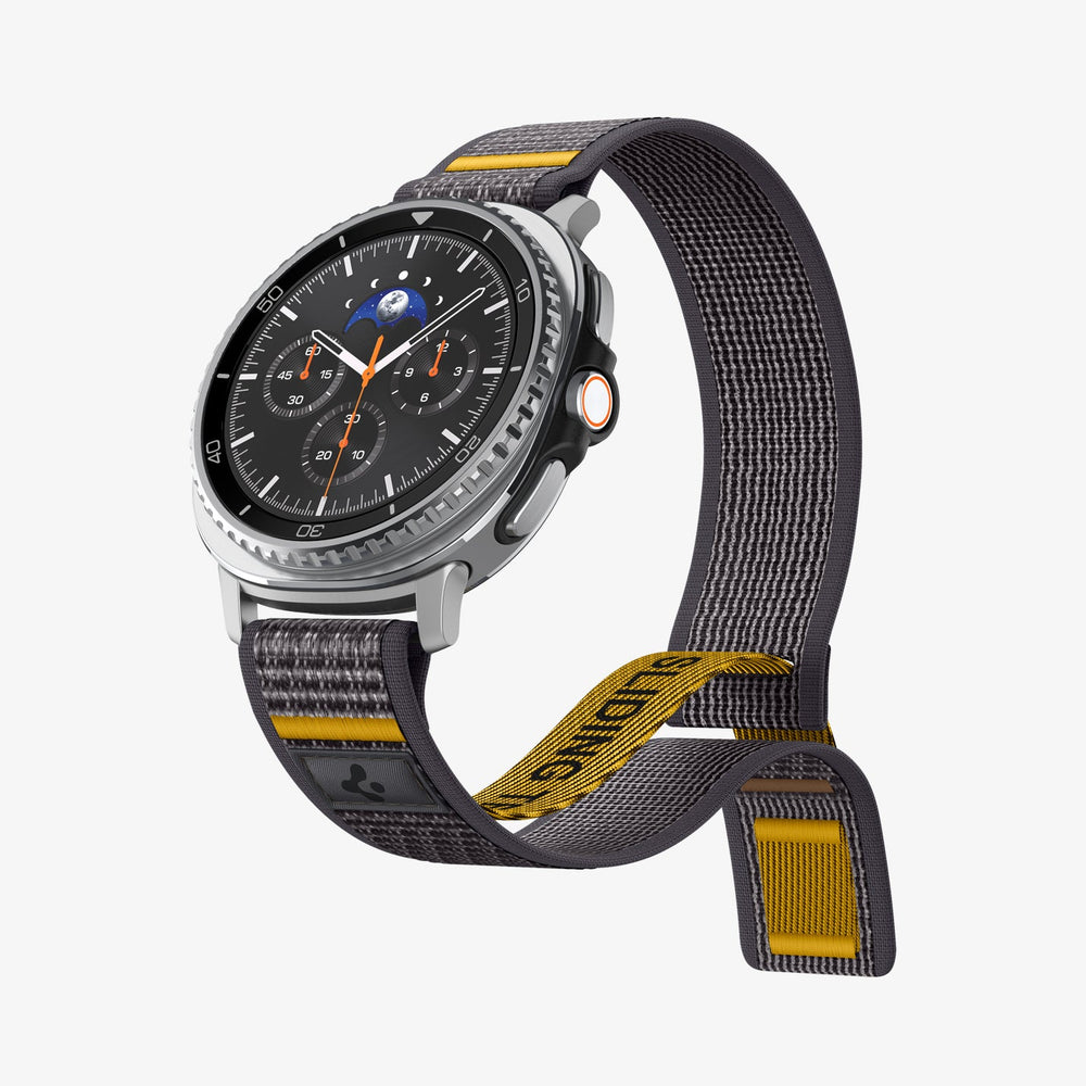AMP10112 - Galaxy Watch 9 Series - Athlex Air in Active Gray showing the front and partial inside of band
