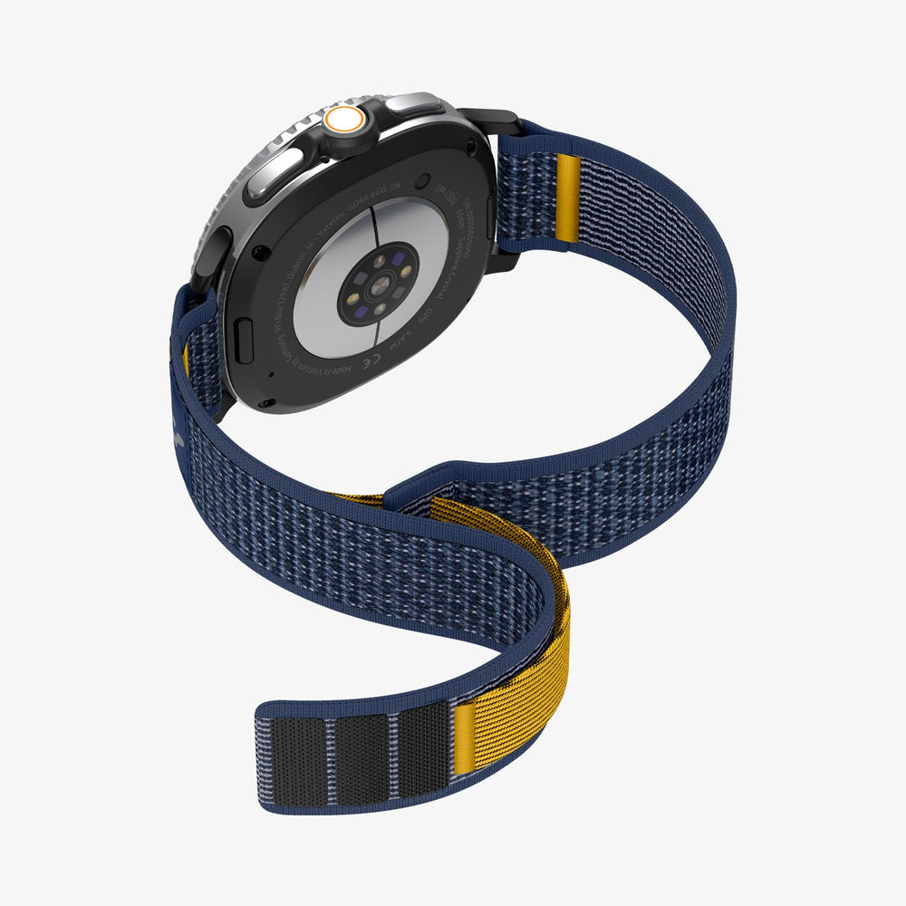 AMP10114 - Galaxy Watch 9 Series - Athlex Air in active navy showing the back and band bending back slightly