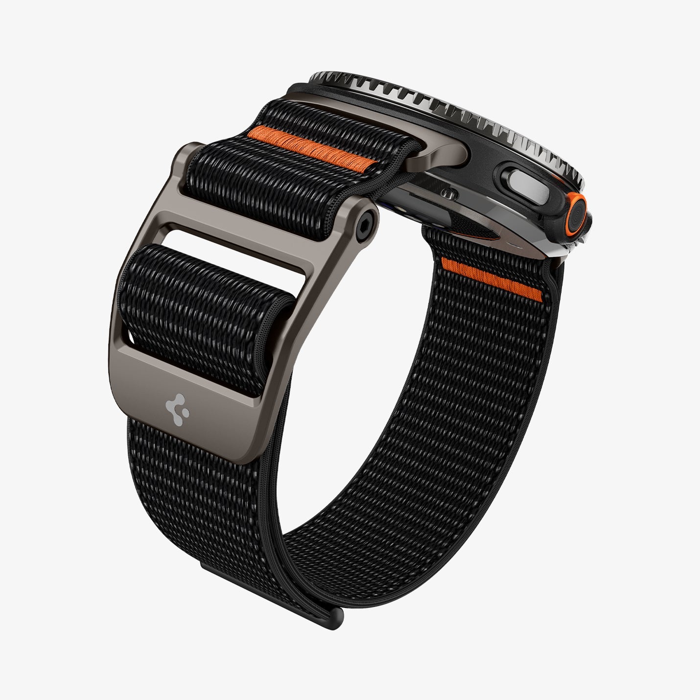 AMP10116 - Galaxy Watch 9 Series DuraPro Flex band in black showing the bottom and inside of band