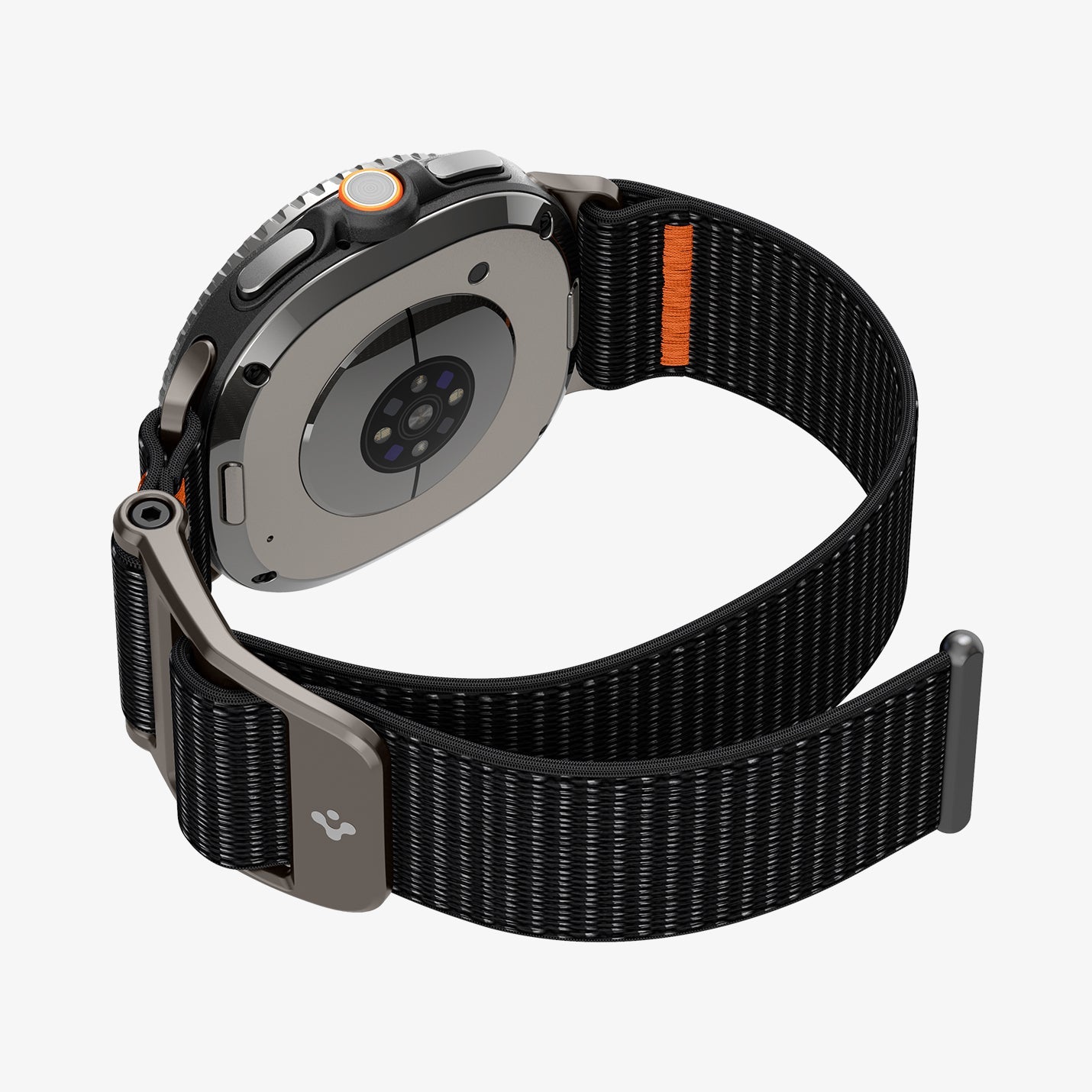 AMP10116 - Galaxy Watch 9 Series DuraPro Flex band in black showing the back and inside of band