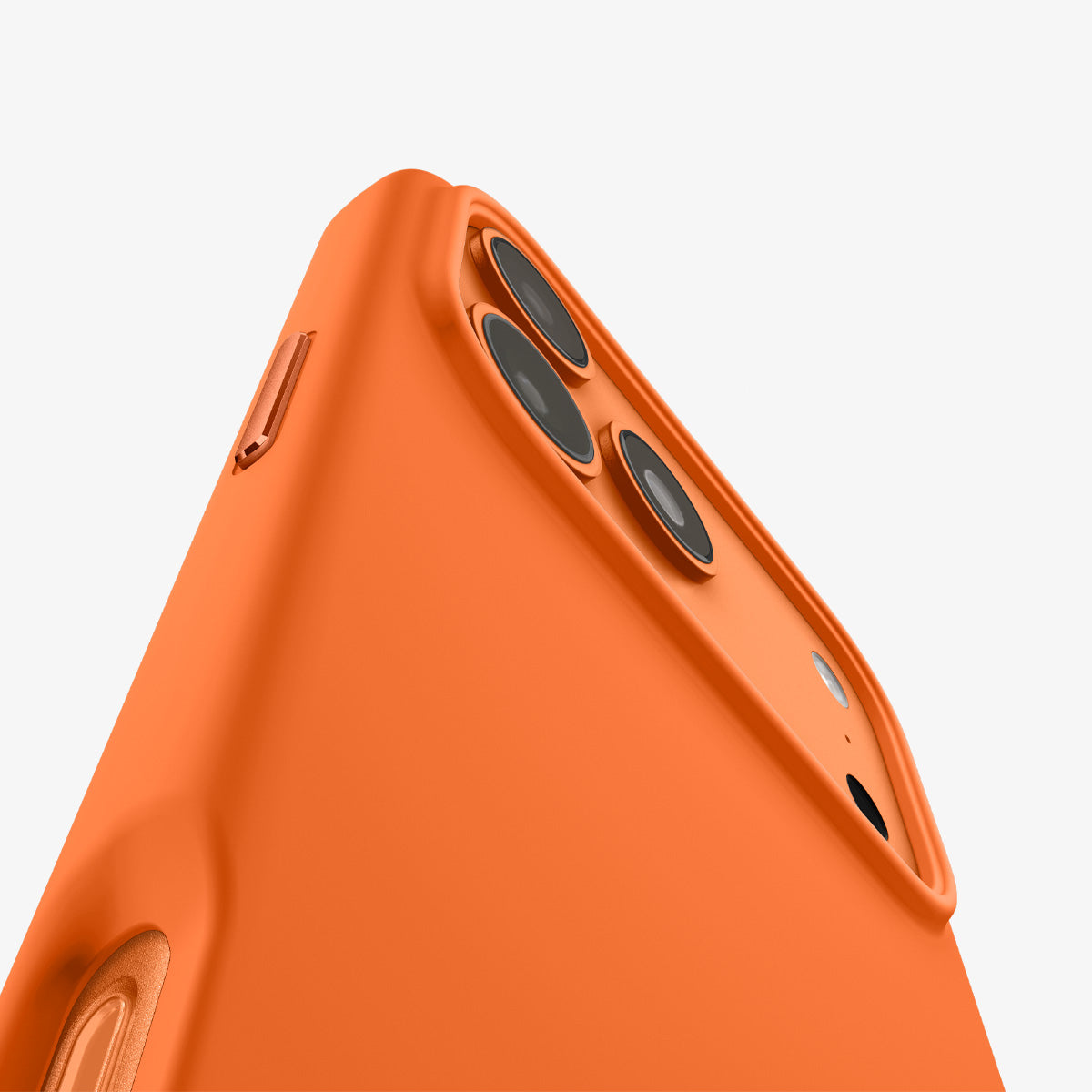 ACS11378 - iPhone 17 Pro Max Silicone Fit (Mag Fit) in Cosmic Orange showing the back zoomed in to show the details