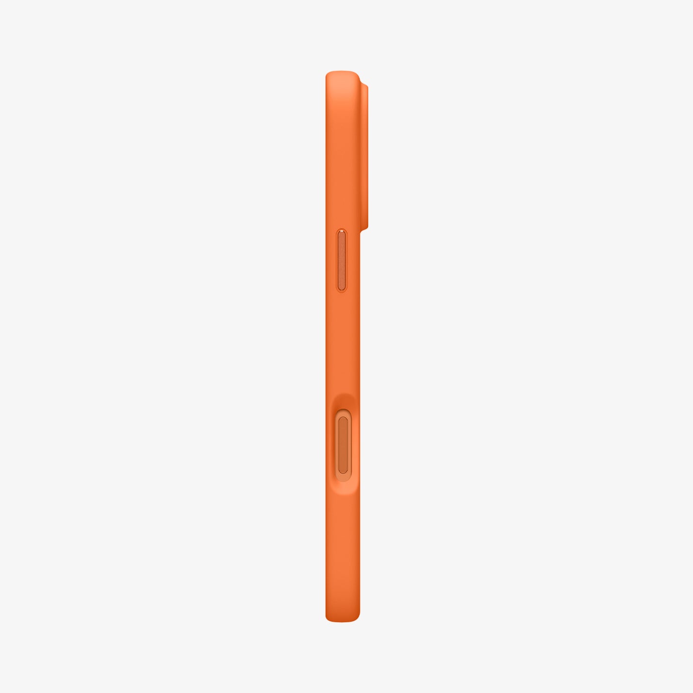 ACS11378 - iPhone 17 Pro Max Silicone Fit (Mag Fit) in Cosmic Orange showing the side