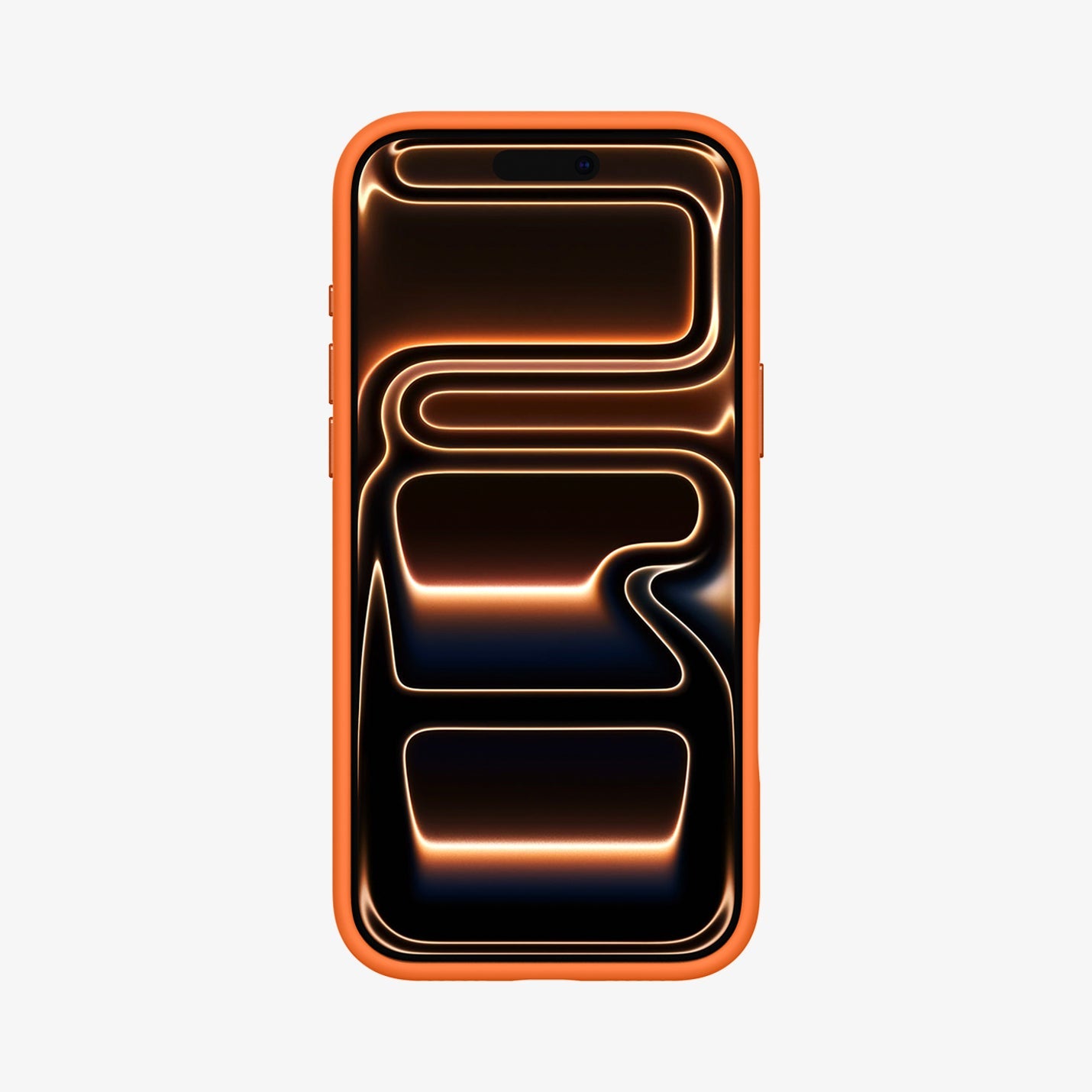 ACS11378 - iPhone 17 Pro Max Silicone Fit (Mag Fit) in Cosmic Orange showing the front