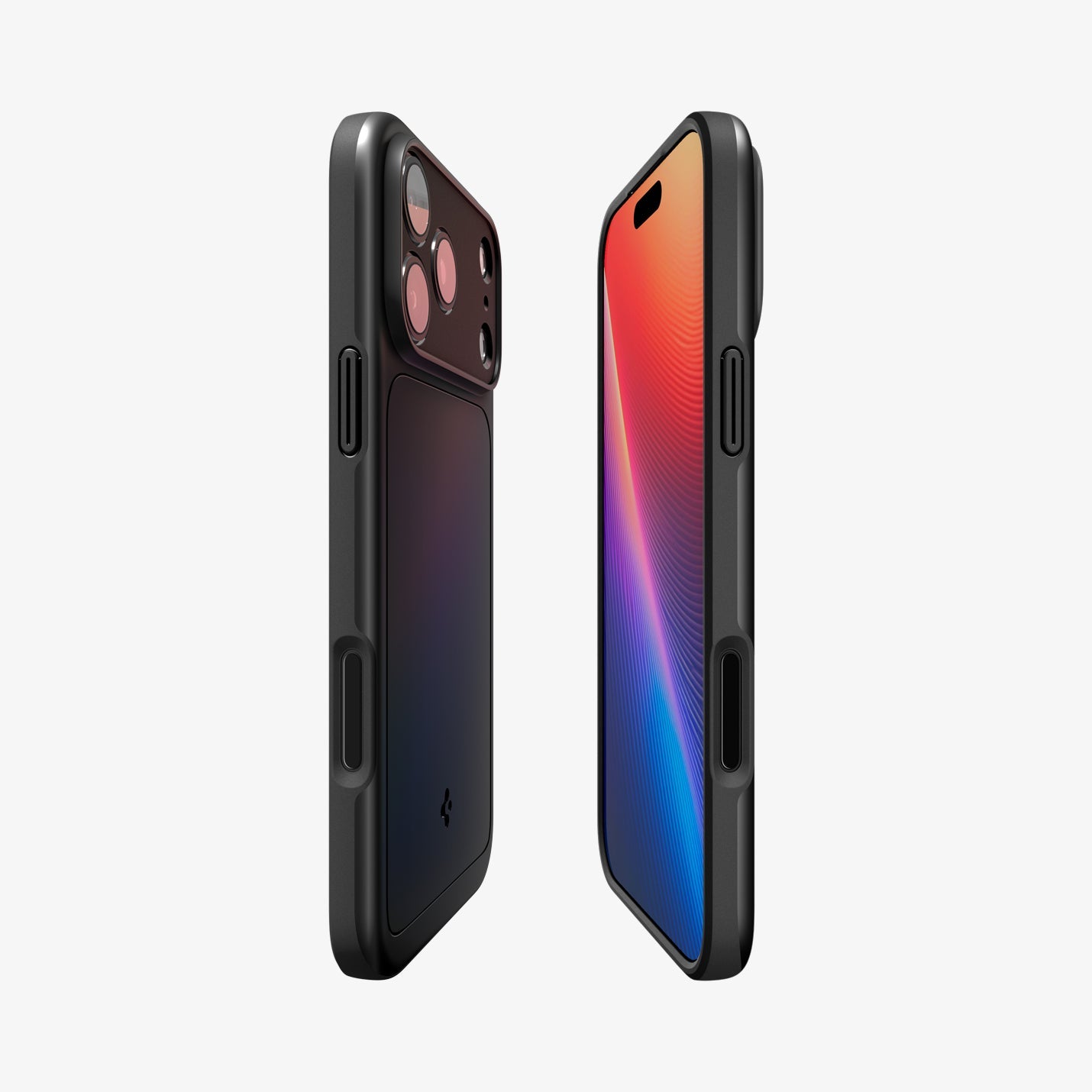 ACS09879 - iPhone 17 Pro Max Thin Fit (MagFit) in black showing the partial back, partial front, and sides