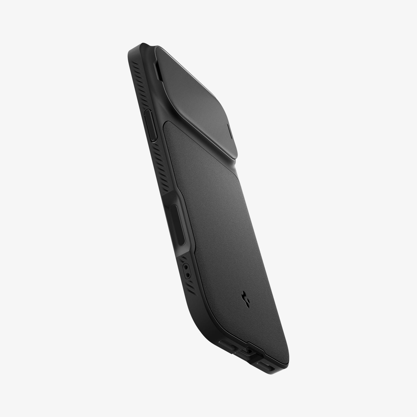 ACS09900 - iPhone 17 Pro Max Series Case Optik Armor (MagFit) in black showing the back, side and partial bottom