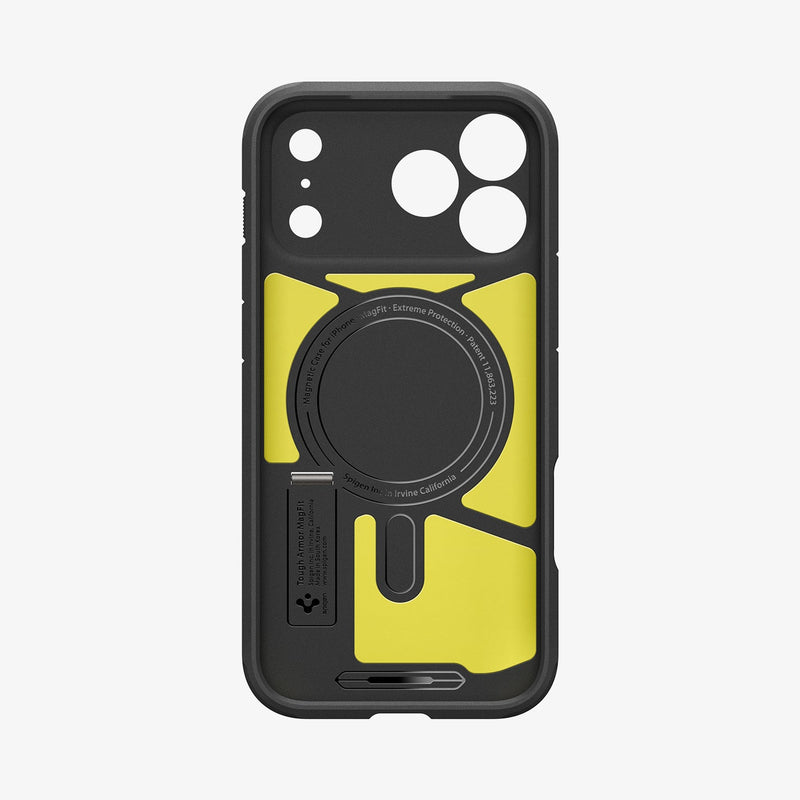 ACS09897 - iPhone 17 Pro Max Case Tough Armor T AI (MagFit) in black showing the inside of case